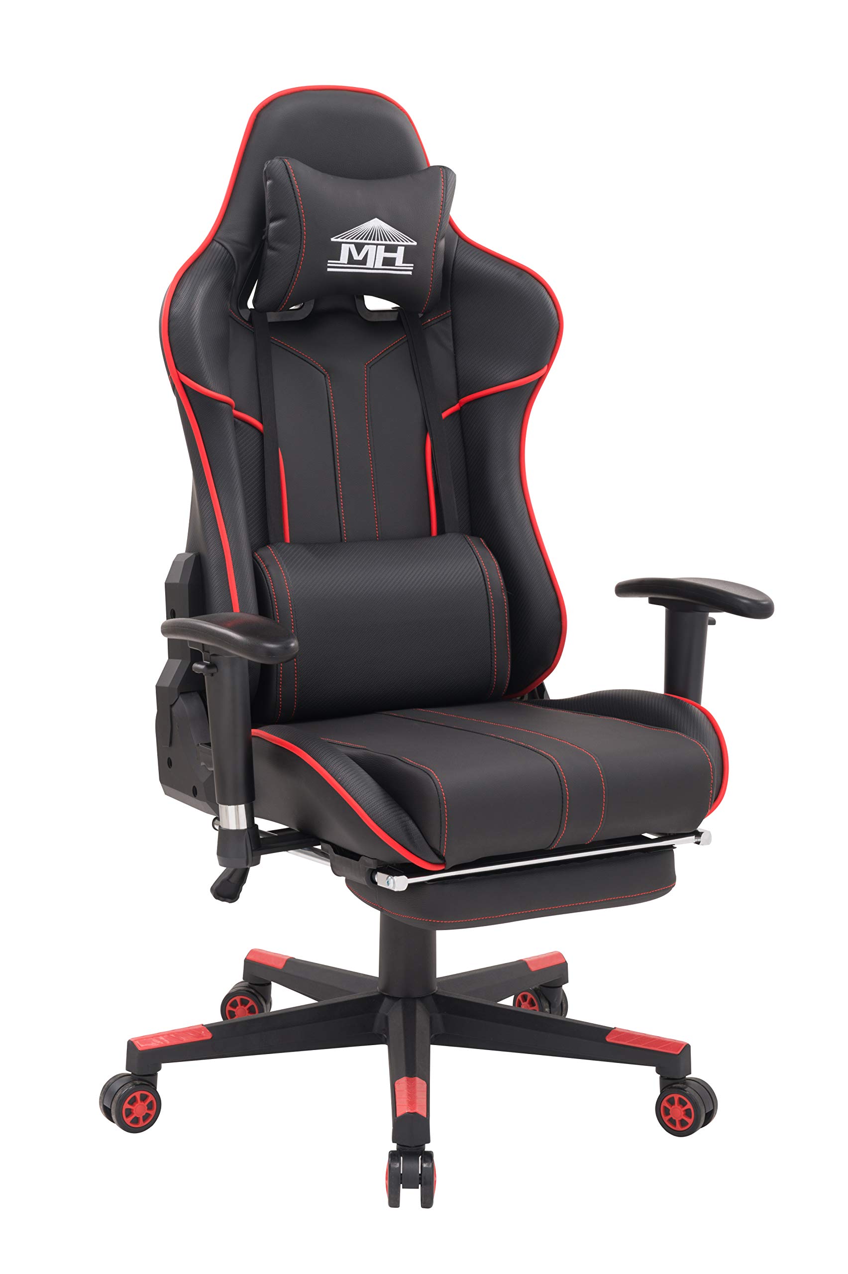 Multi Home Furniture Best Executive Video Computer Gaming Chair RJ-8887 with fully reclining foot rest and soft leather (Red) We have more colours in this chair white black and blue black