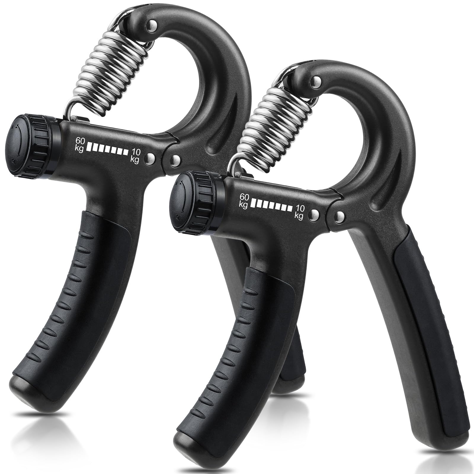 NIYIKOW 2 Pack Grip Strength Trainer, Hand Grip Strengthener, Adjustable Resistance 22-132Lbs (10-60kg), Forearm Strengthener, Perfect for Musicians Athletes