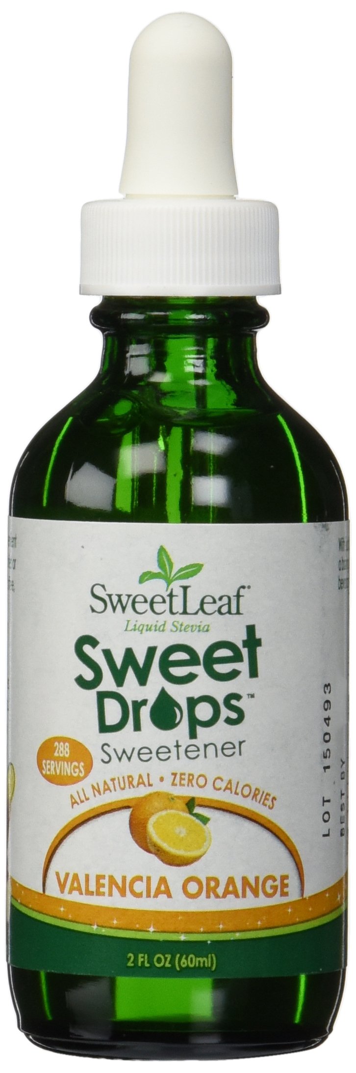 SweetLeaf Sweet Drops - Flavored Stevia Liquid Sweetener, Organic Stevia Extract, Zero Calories, Gluten Free, Keto Friendly, Non GMO, Natural Flavor - Valencia Orange, 2 Fl Oz (Pack of 1)