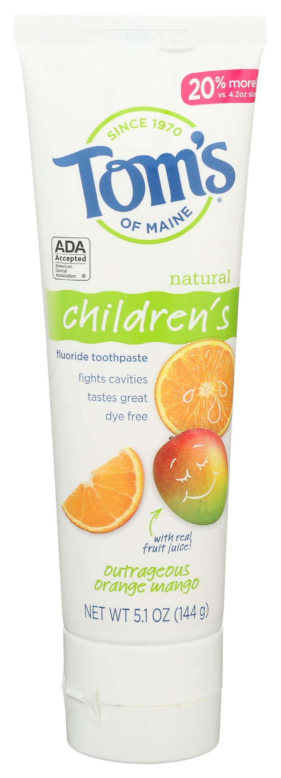 Toms Of Maine, Toothpaste Childrens Anticavity Orange Mango, 150ml