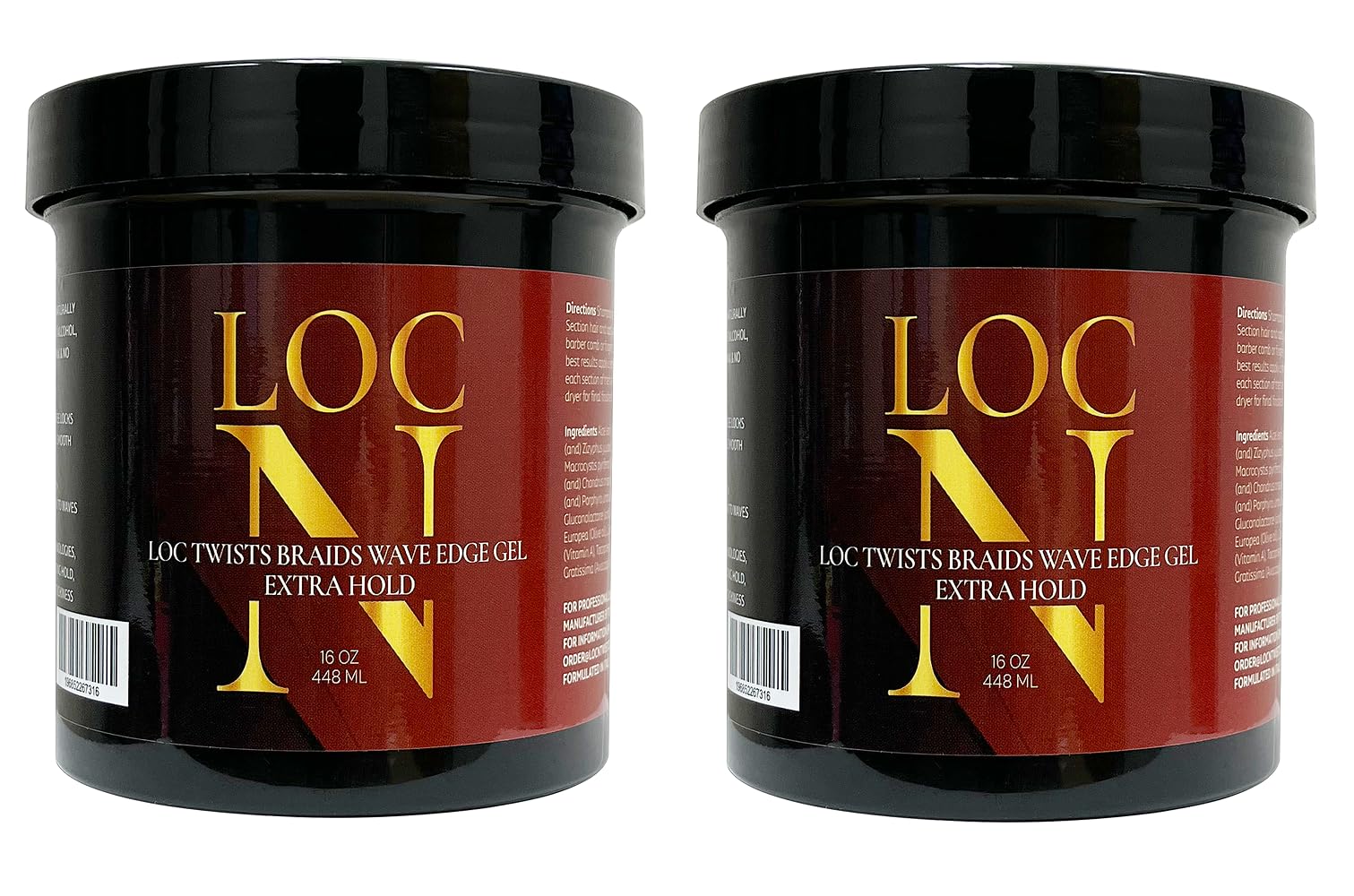 LOC N EDGE GEL EXTRA HOLD 16 Oz."Pack of 2"