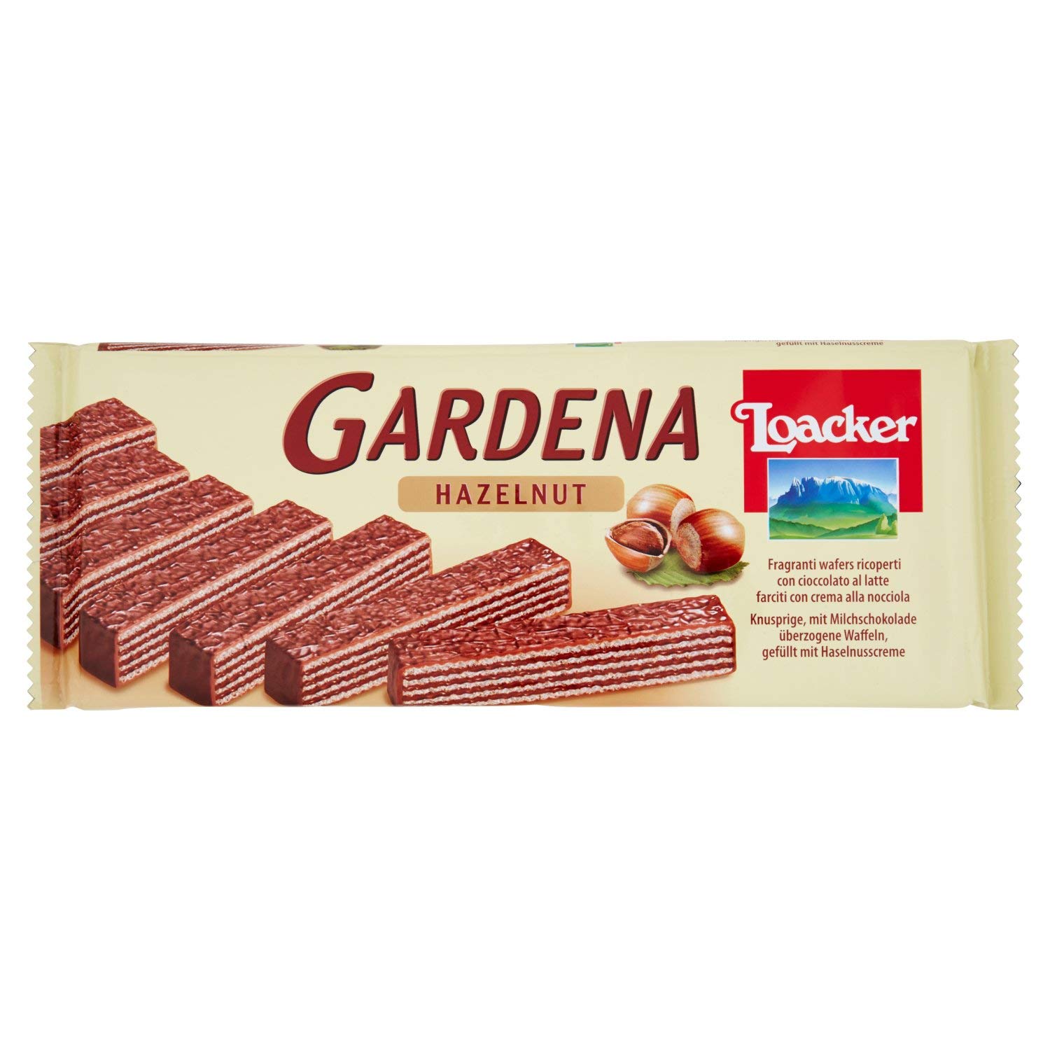 Loacker Gardena - Milk Chocolate coated wafers with Hazelnut cream (200 gr)