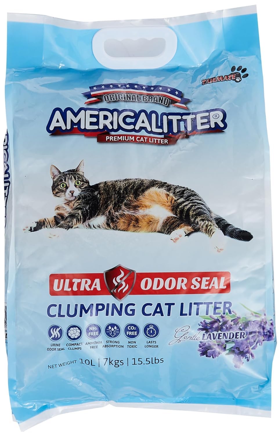 AMERICA LITTER Cat Litter America Ultraodor Seal Lavender 10L Clear