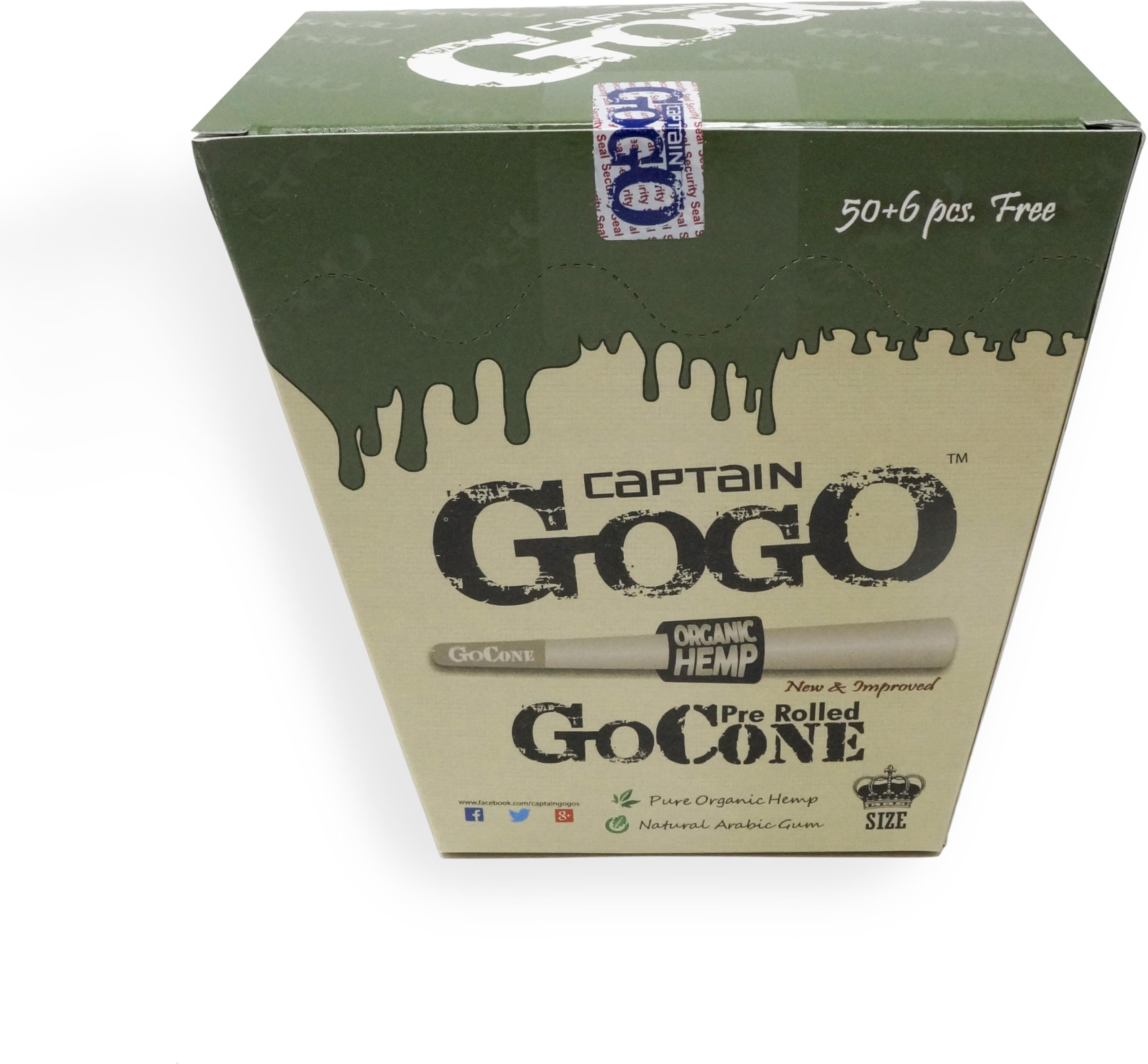 gogo paper Pre Rolled 56 pack of 56 cone Unbleaches rolling paper hemp pre-Rolled King Size 13 gsm Paper Roll (Set of 1, Hemp)_BZ_56cone-Hemp