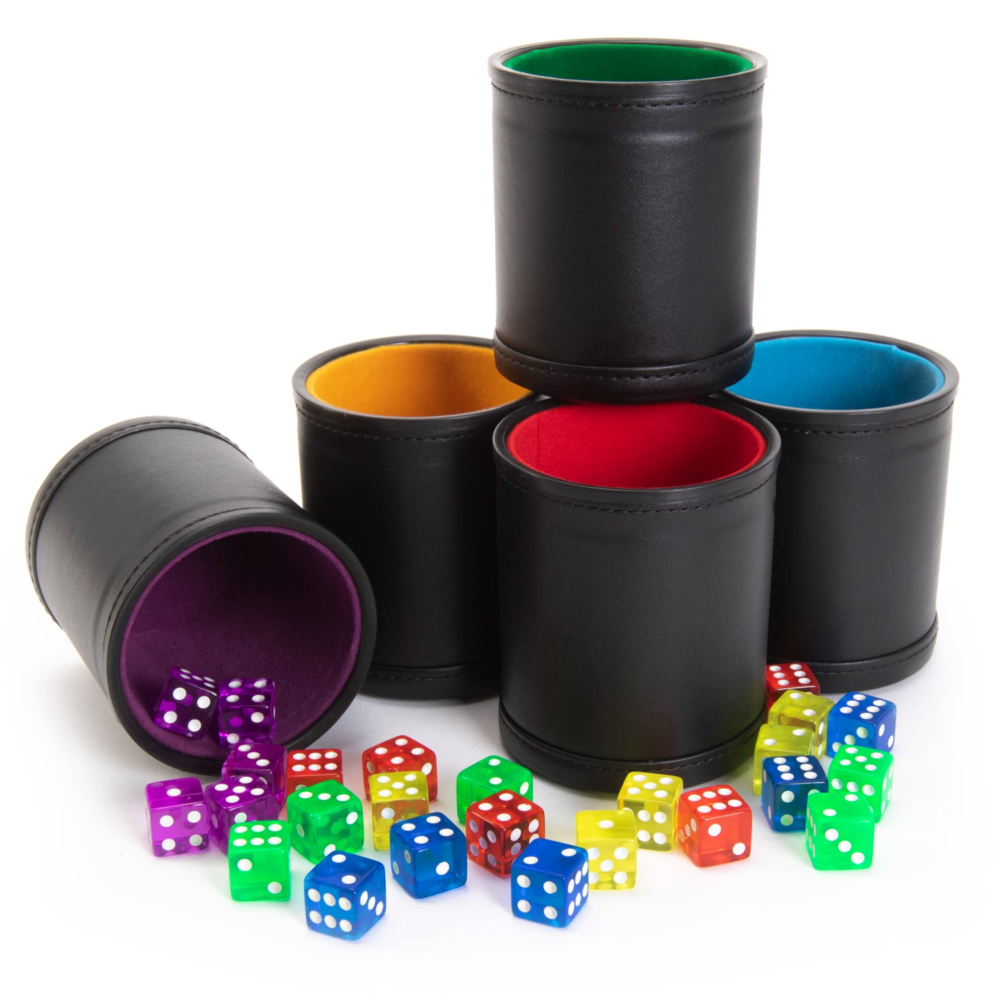 BrybellyProfessional Dice Cups Game Night Pack, Assorted Colors 5-pk