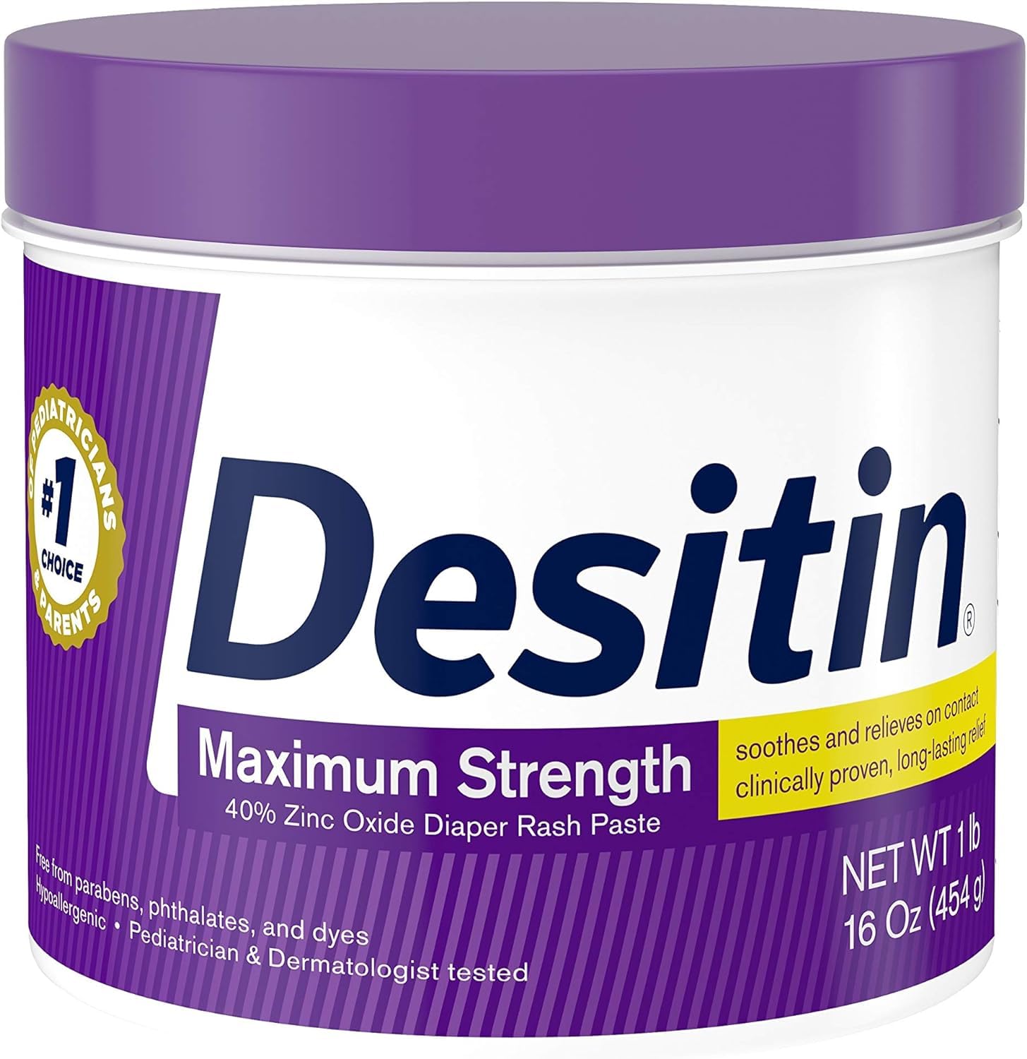 DesitinMaximum Strength Baby Diaper Rash Cream with 40% Zinc Oxide for diaper rash Relief & Prevention, 16 oz