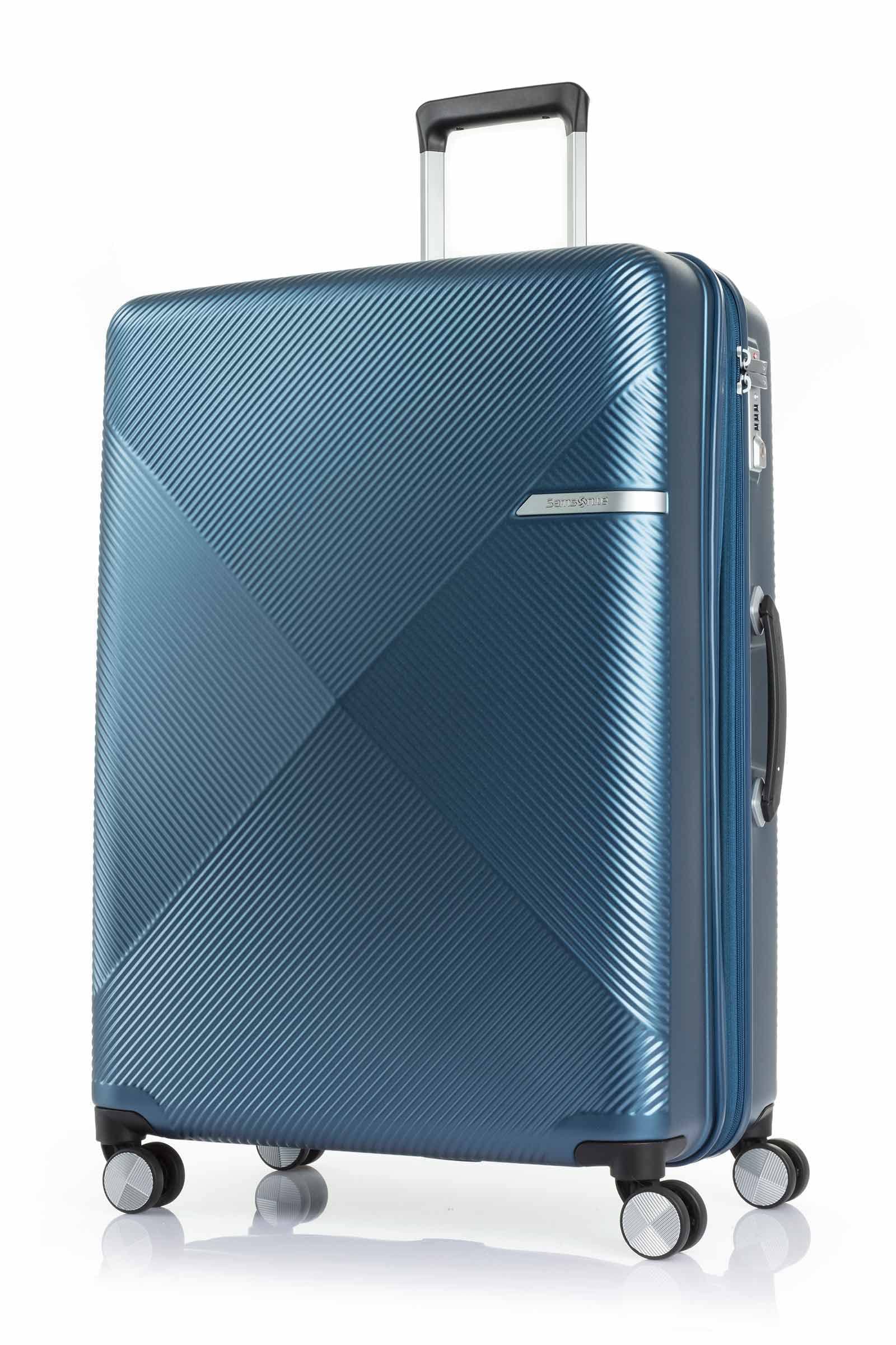 Samsonite Volant 75 Cm Check-in Polycarbonate 4 Spinner Lightweight Hardsided Suitcase (Matte Navy)