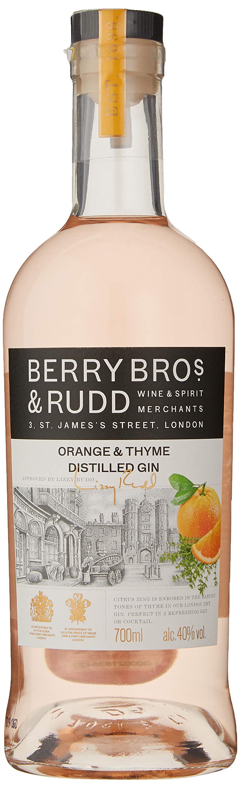 Berry Bros & RuddOrange and Thyme Distilled Gin 70 cl