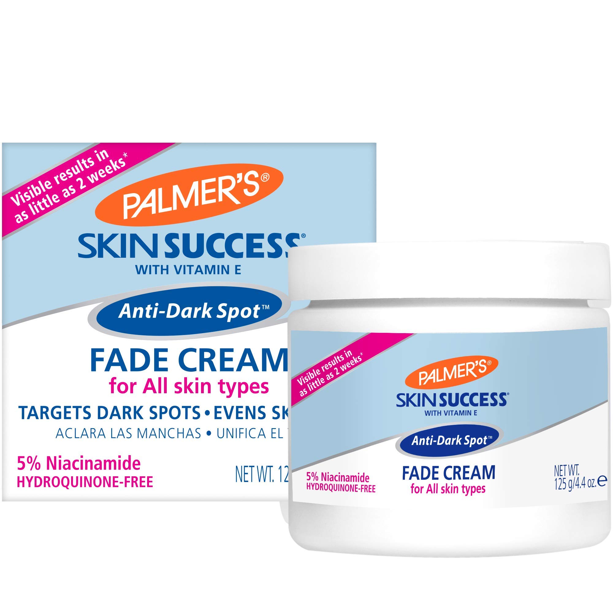 Palmer's Skin Success Anti-Dark Spot Fade Cream with Vitamin E and Niacinamide, Helps Reduce Dark Spots and Age Spots, Face Cream for All Skin Types, 4.4 Ounce