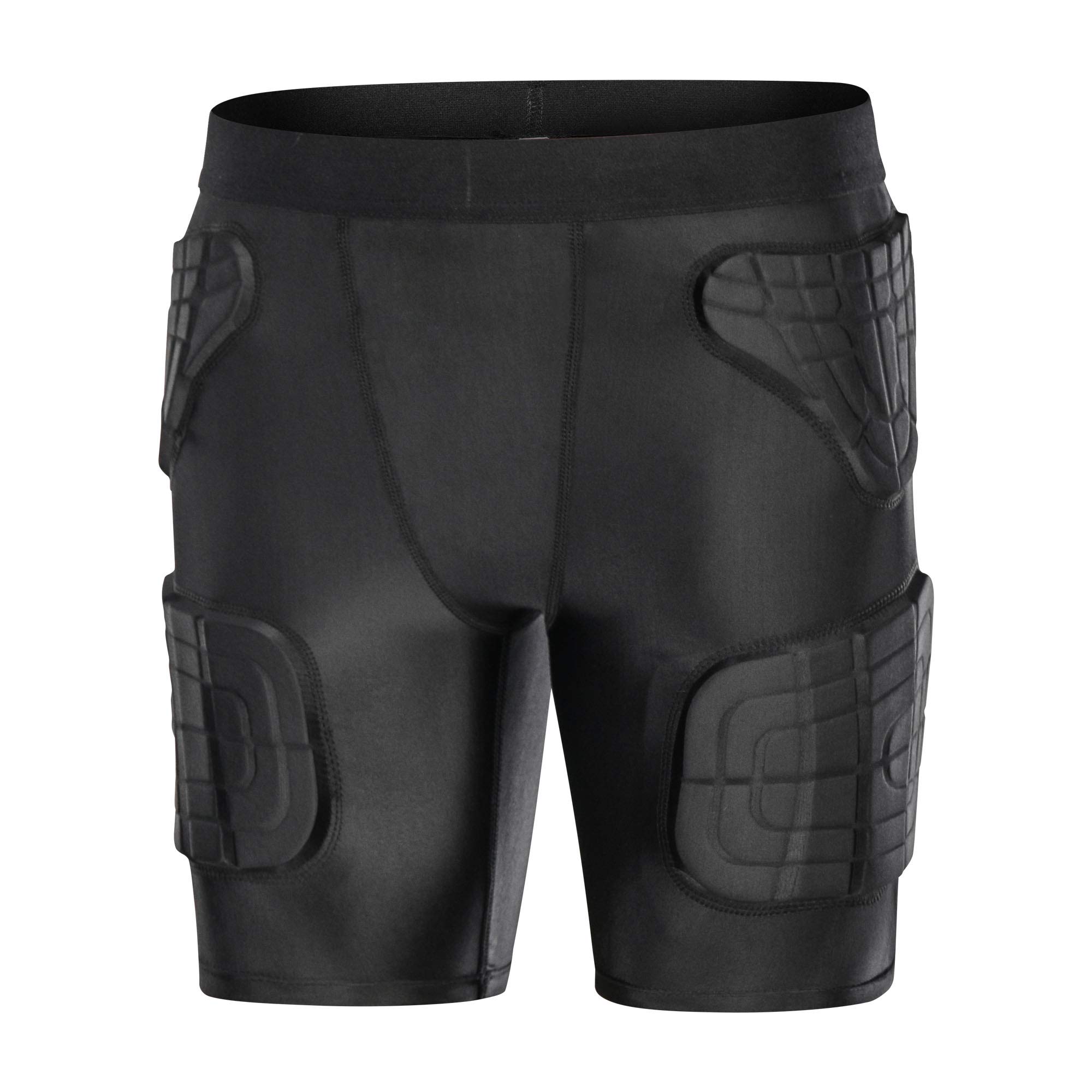 DGYAO Impact Protection Shorts Hip Thigh Compression Padded Underware for Football Rugby Football Bicycle Cricket