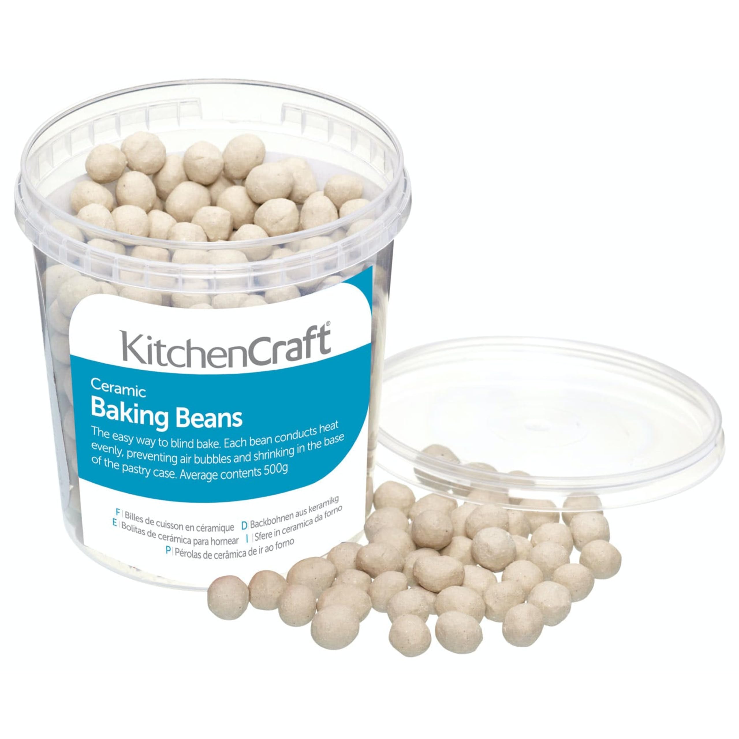 KitchenCraft Tub of Ceramic Baking Beans, 500g