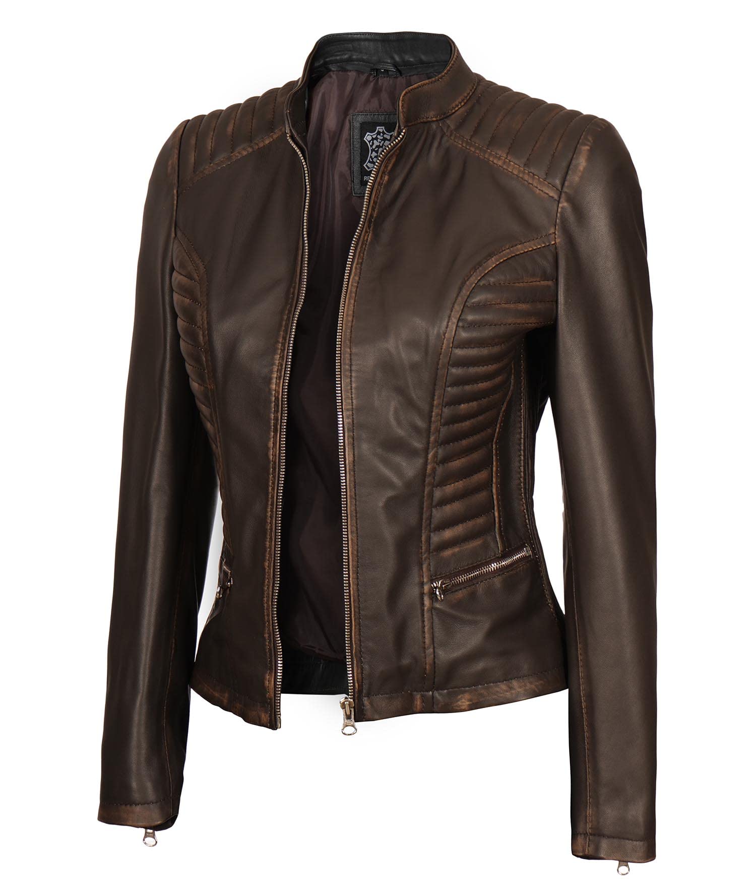 fjacketsReal Leather Bomber Jacket - Motorcycle Casual Stand Collar with a Removable Hood