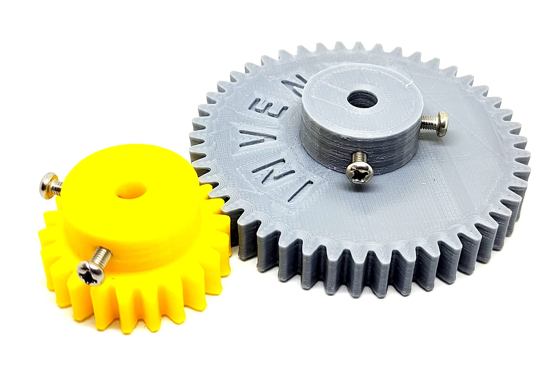 INVENTO 1pcs 3D Printed Plastic Spur Gear 22 Teeth + 46 Teeth, 1.5 Module, 10mm Width, 6mm hole for DIY Projects