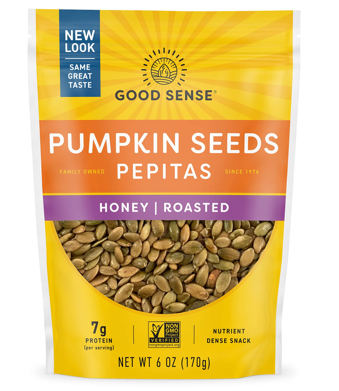 Good SenseShelled Pumpkin Seeds (Pepitas), Honey Roasted Honey Roasted 6 Ounce