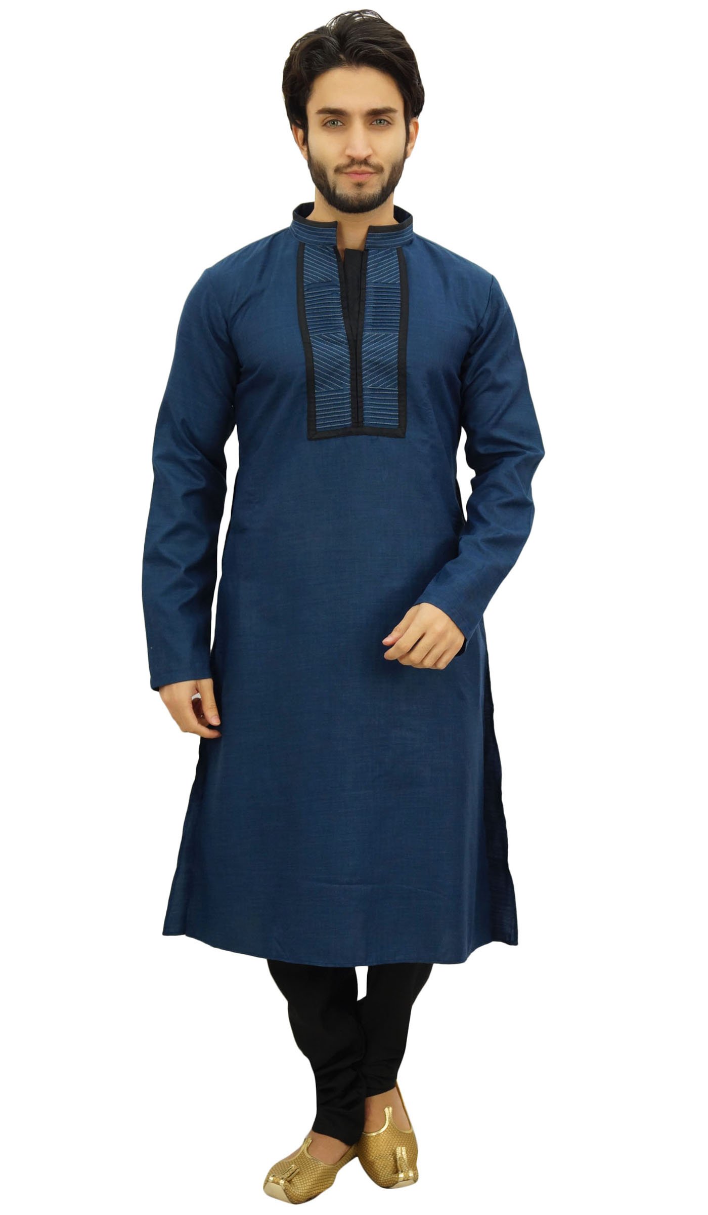 AtasiMen's Designer Kurta Pyjama Set Long Cotton Punjabi Shirt