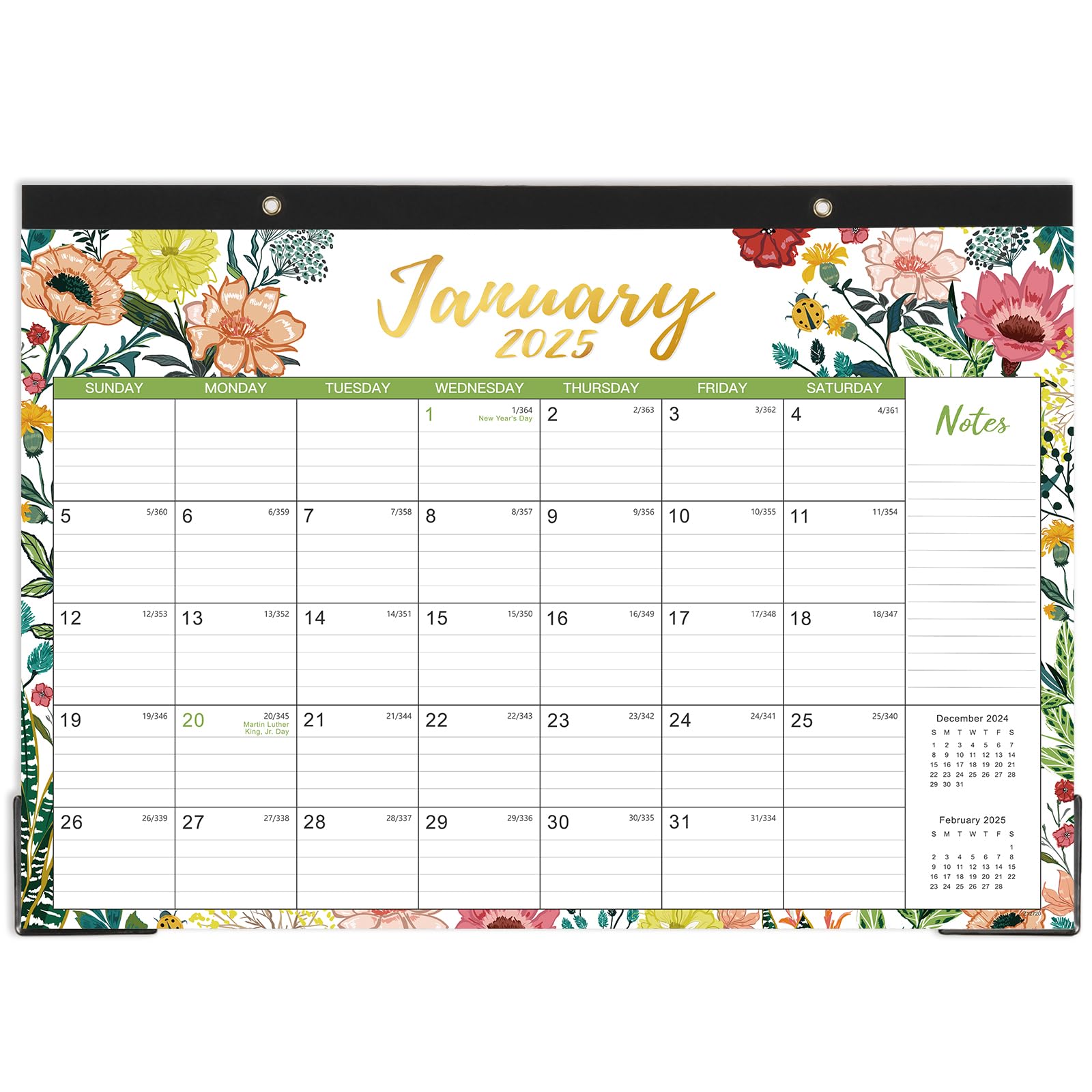 Youthamazing 2025 Desk Calendar – Jan 2025 – Dec 2025, 12 Monthly Large Desk Calendar 2025, 17" x 12", Desk Pad, Ruled Block, To-do List & Note, Desk/Wall Calendar