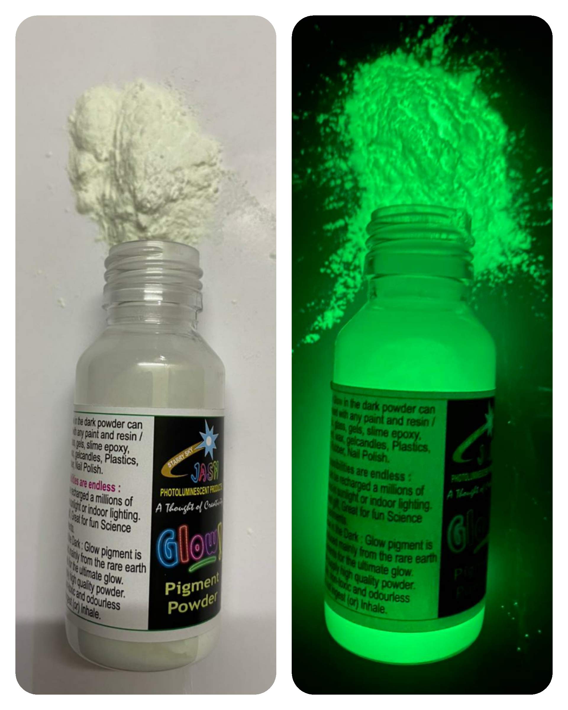 JASH Glow in The Dark Paint Powder 50gm (Yellow Green)