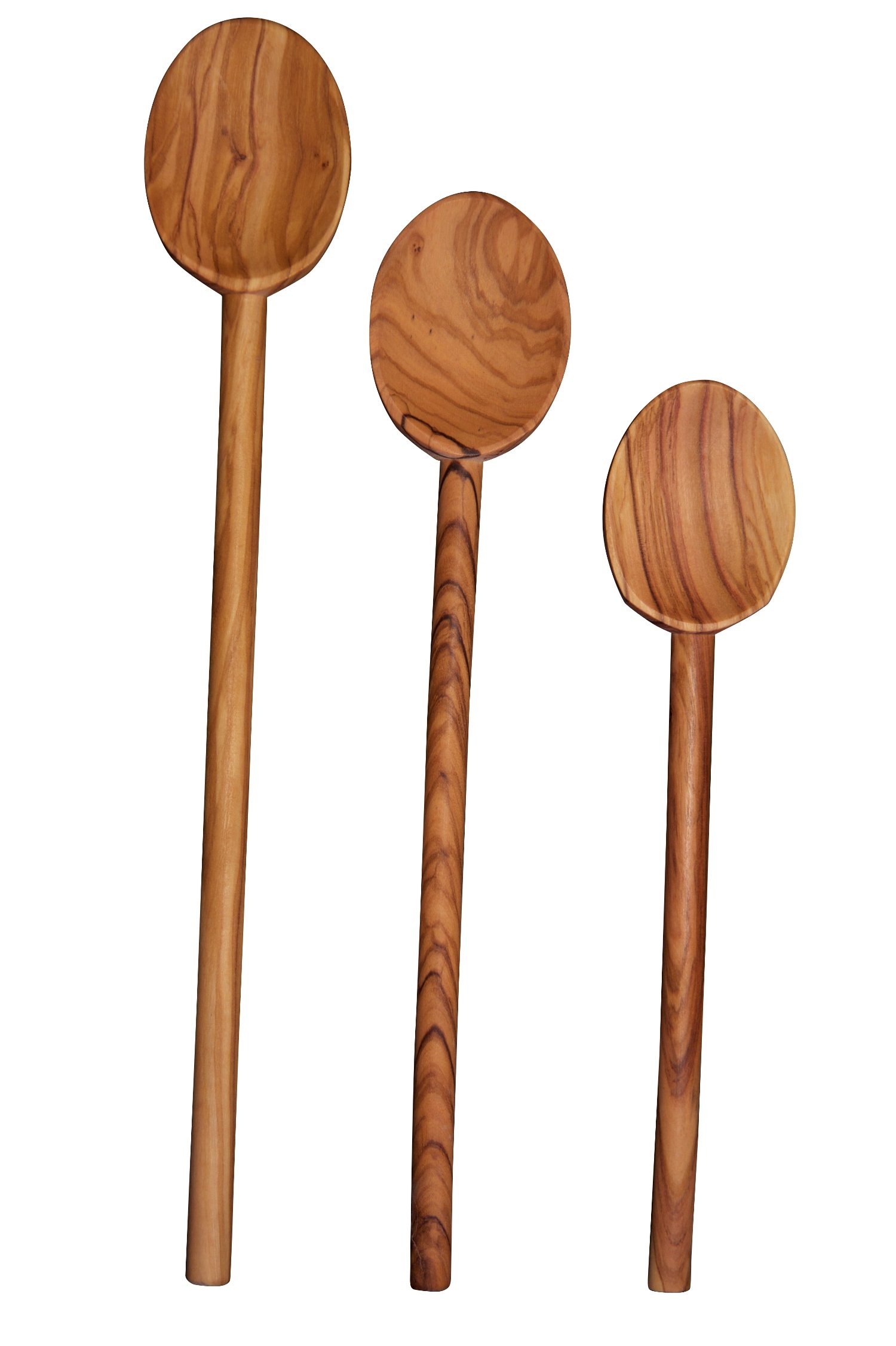 ScanwoodOlive Wood Spoon (3 Cooking Spoon Set 10" 12" 14")