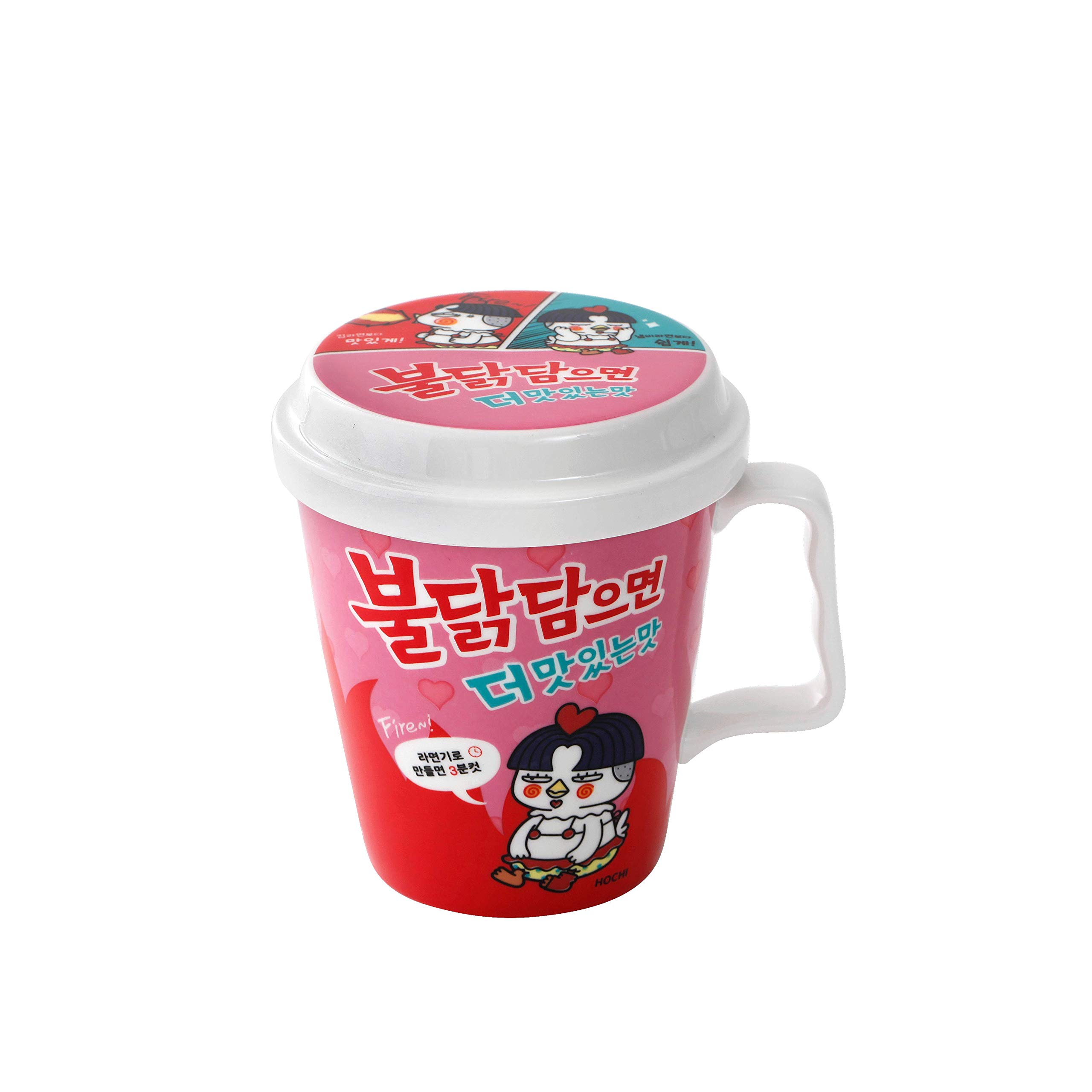 ZENBuldak Hot Chicken Flavor(Samyang) Noodle Bowls Set w/cover (Small(pink))