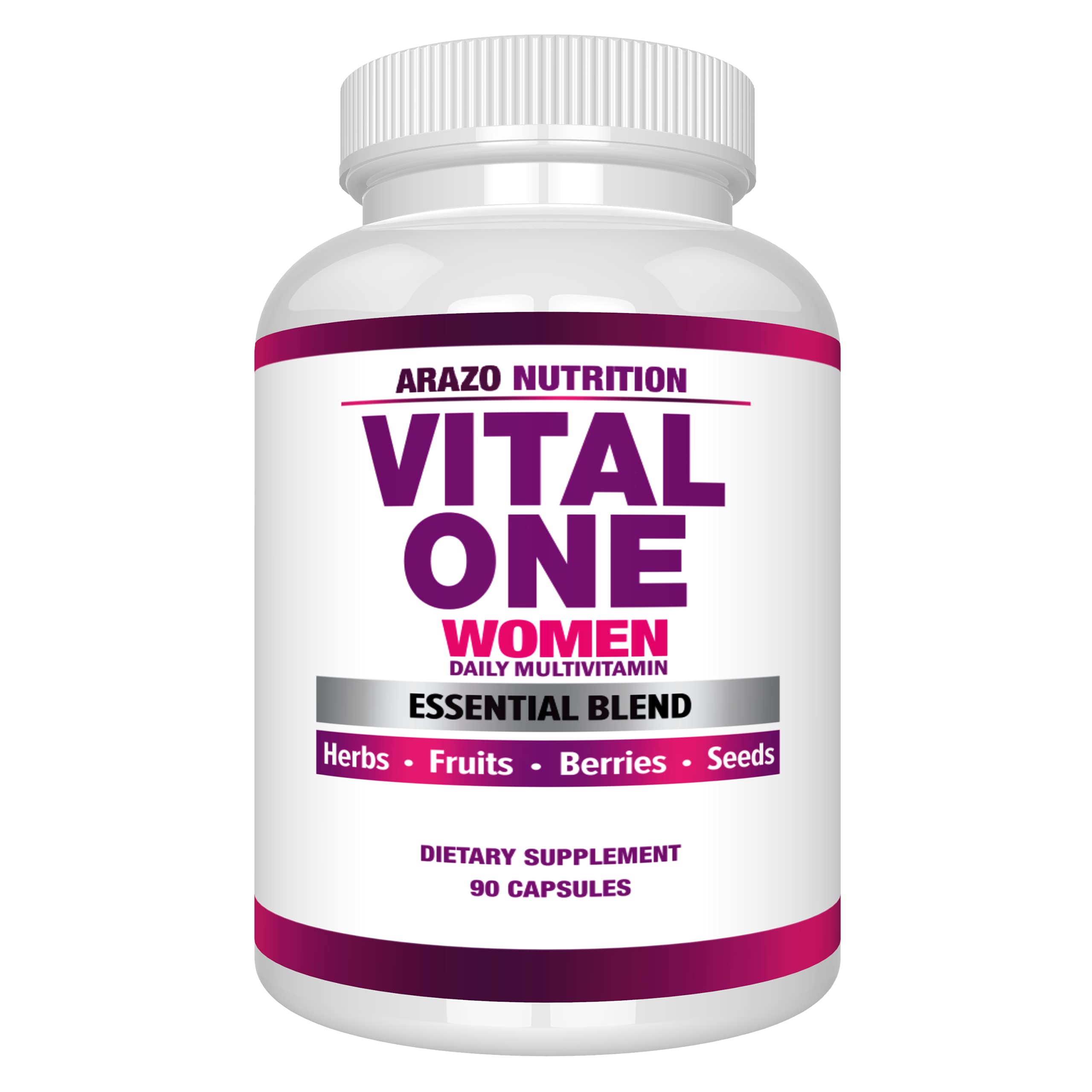 VITA ONE Women's Multivitamin Supplement - Once Daily Superfoods Formula with Whole Foods, Garden Greens, Female Vitality Blend, Antioxidant Fruits Berries Seeds Herbs, Immunity Booster - 150 Capsules