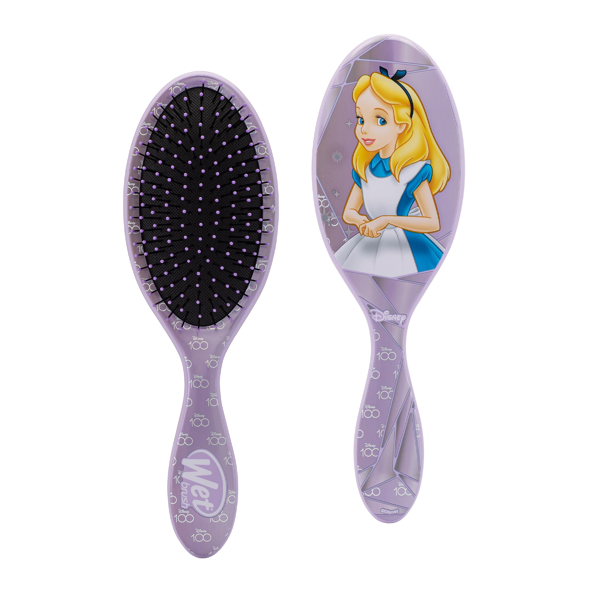 WetBrush Disney Original Detangler Hair Brush with Ultra Soft Intelliflex Bristles to Gently Separate Knots With Ease, Wet Brush Detangler Is Gentle on Hair, Disney 100 Collection, Alice in Wonderland