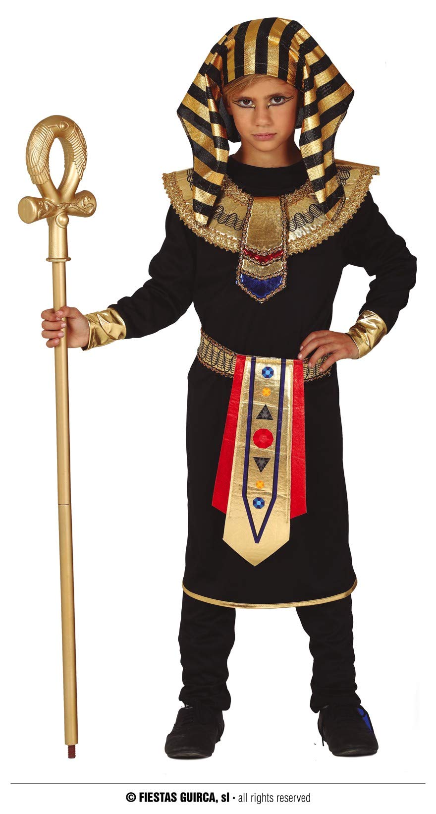 Fiestas Guirca Egyptian Fancy Dress Kids Egyptian Pharaoh Boy Costume Age 7 - 9 Years