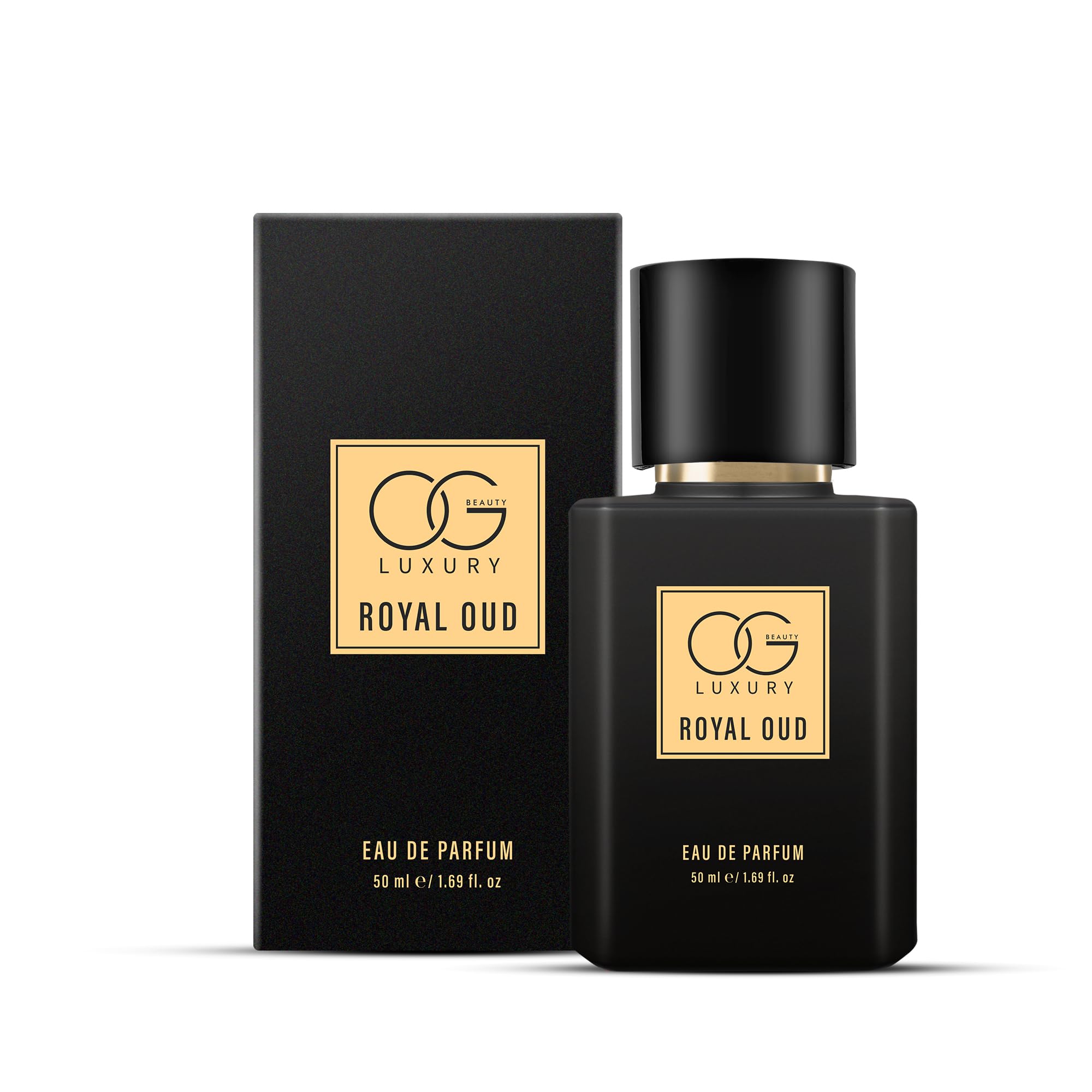 OG BEAUTY Luxury Royal Oud Eau De Parfum for Men | Long-Lasting, Sophisticated & Elegant Fragrance with Saffron, Agarwood & White Musk | Ideal for Everyday Wear & Gifting | 50ml