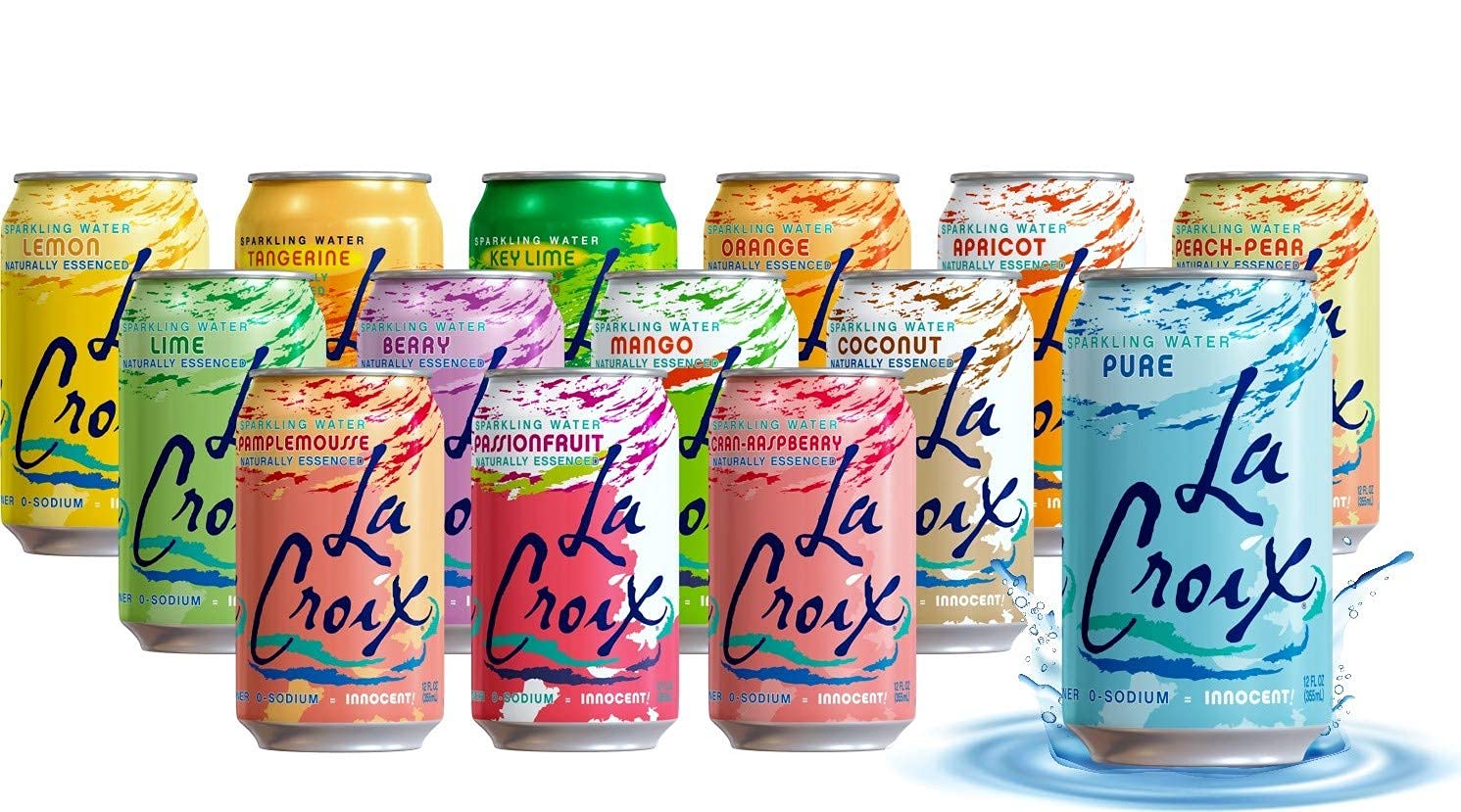 La Croix Sparkling Water - All Flavor Variety Pack, 14 Flavors (Sampler), 12 Oz Cans, Flavored Seltzer Drinking Water Beverage Naturally Essenced | Pack of 14