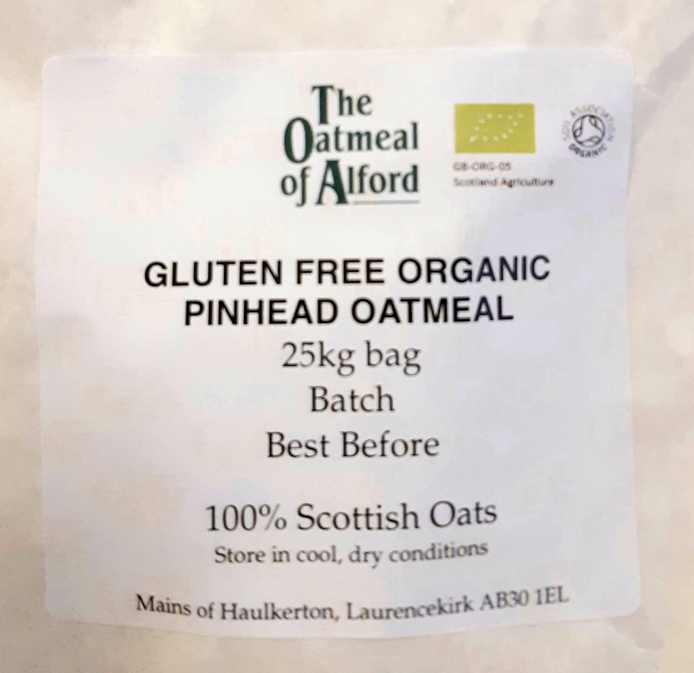 Oatmeal of Alford Gluten Free Pinhead (Steel-Cut) Oatmeal 25kg