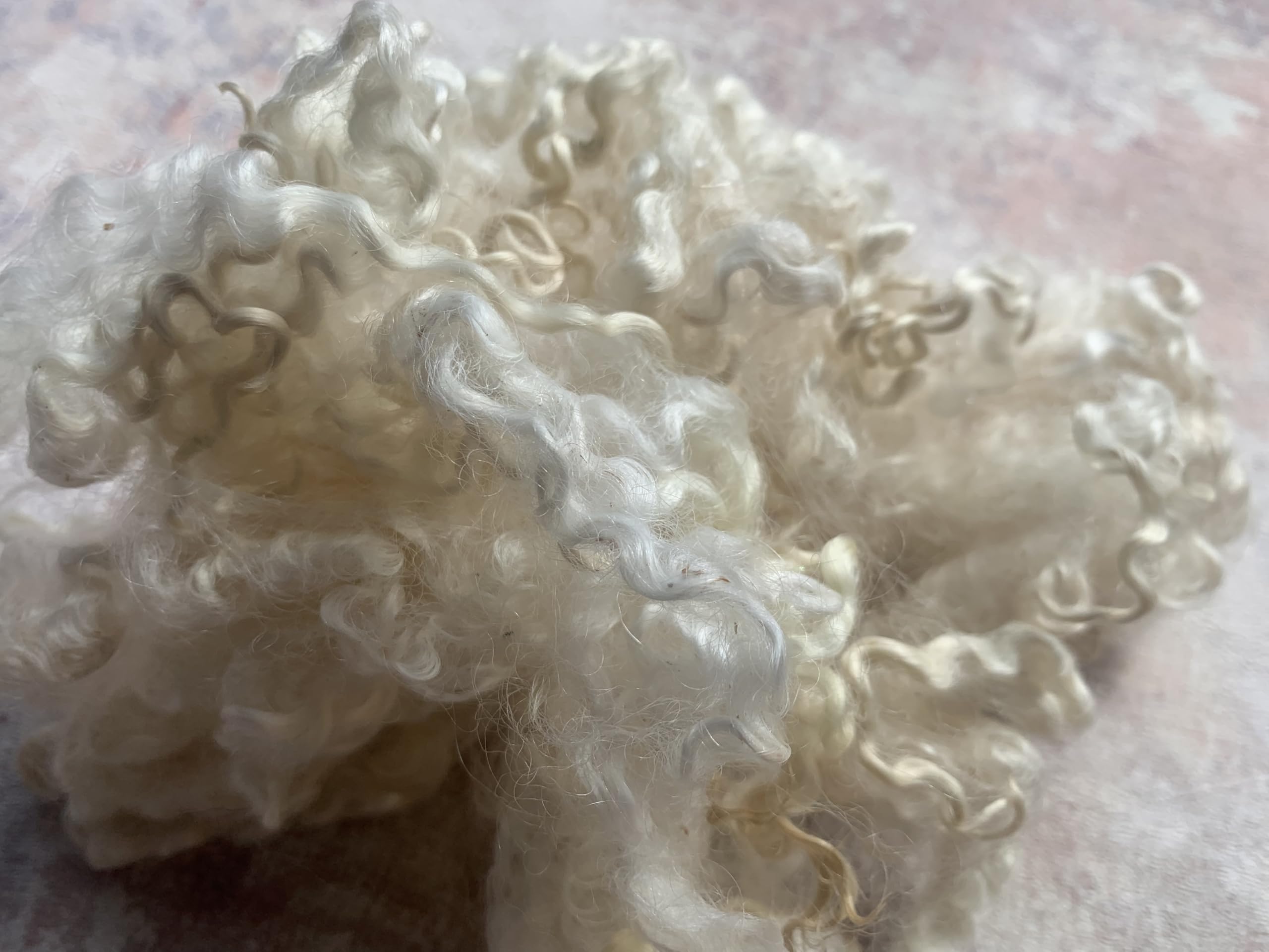 heidifeathers Wensleydale Curly Wool Locks - Natural Curly Wool - for Felting and Spinning (White)