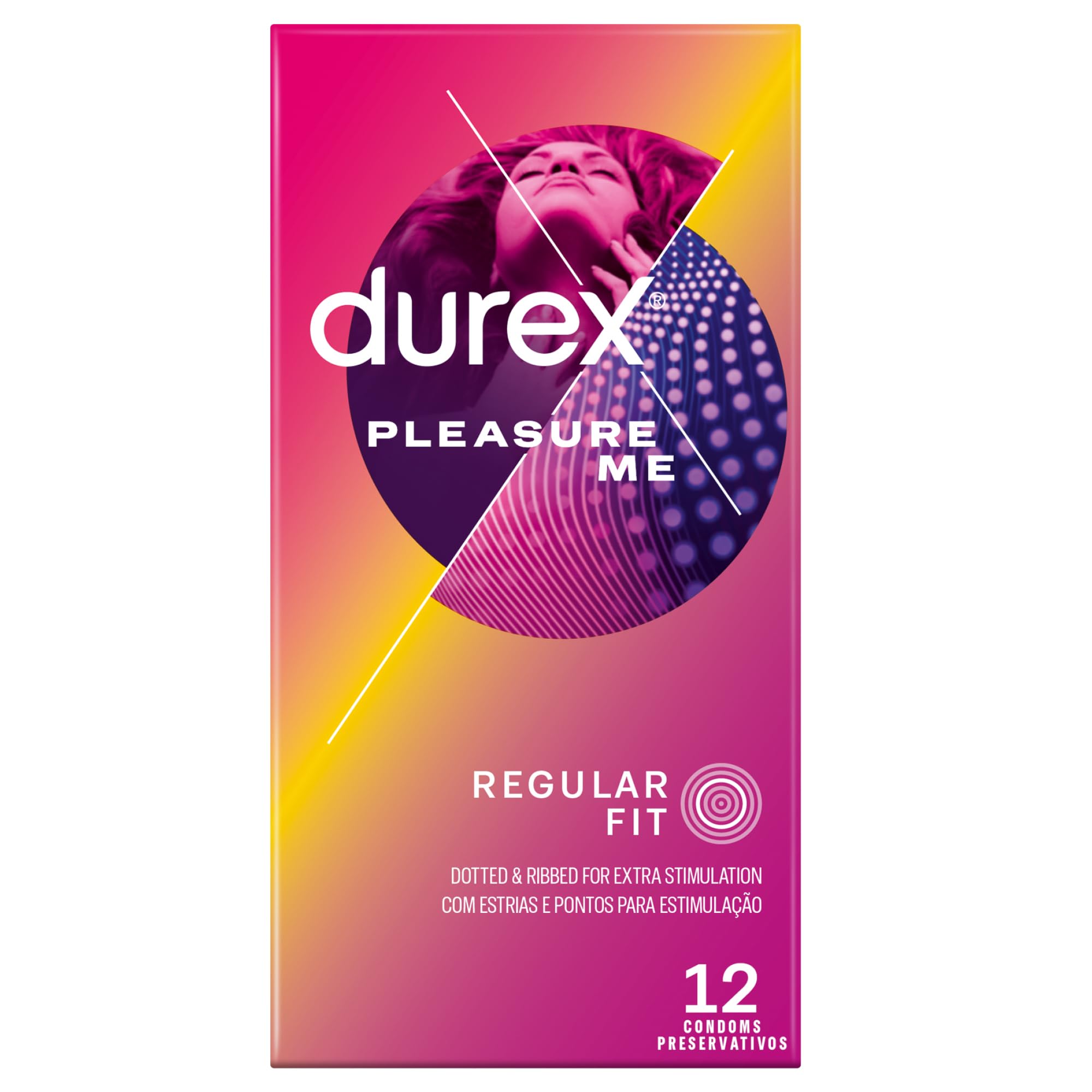 DurexPleasure Me Condoms Ribbed & Dotted Regular Fit 12s