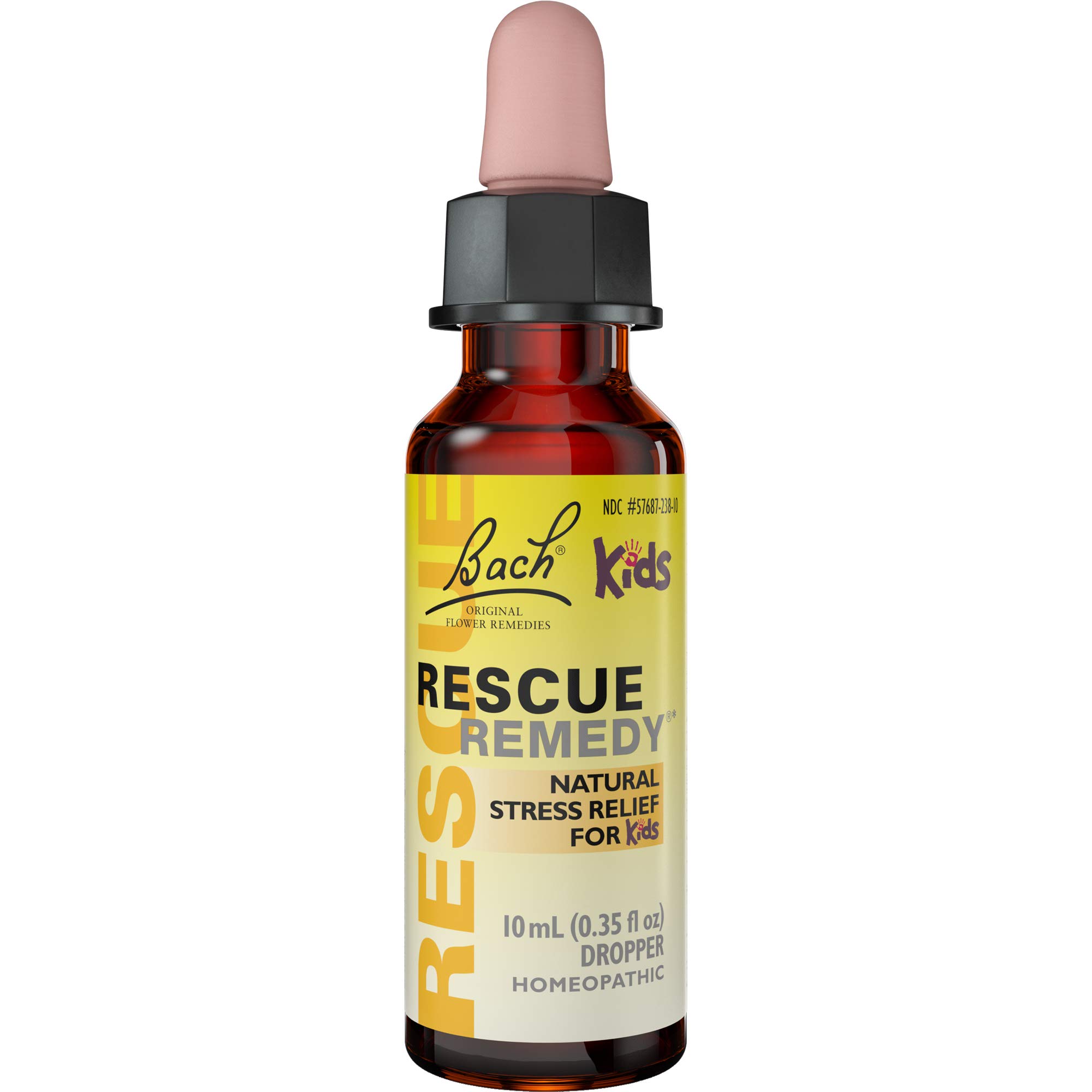 Bach RESCUE REMEDY KIDS Dropper 10mL, Natural Stress Relief, Homeopathic Flower Essence, Vegan, Gluten & Sugar-Free, Kid-friendly, Non-alcohol Formula