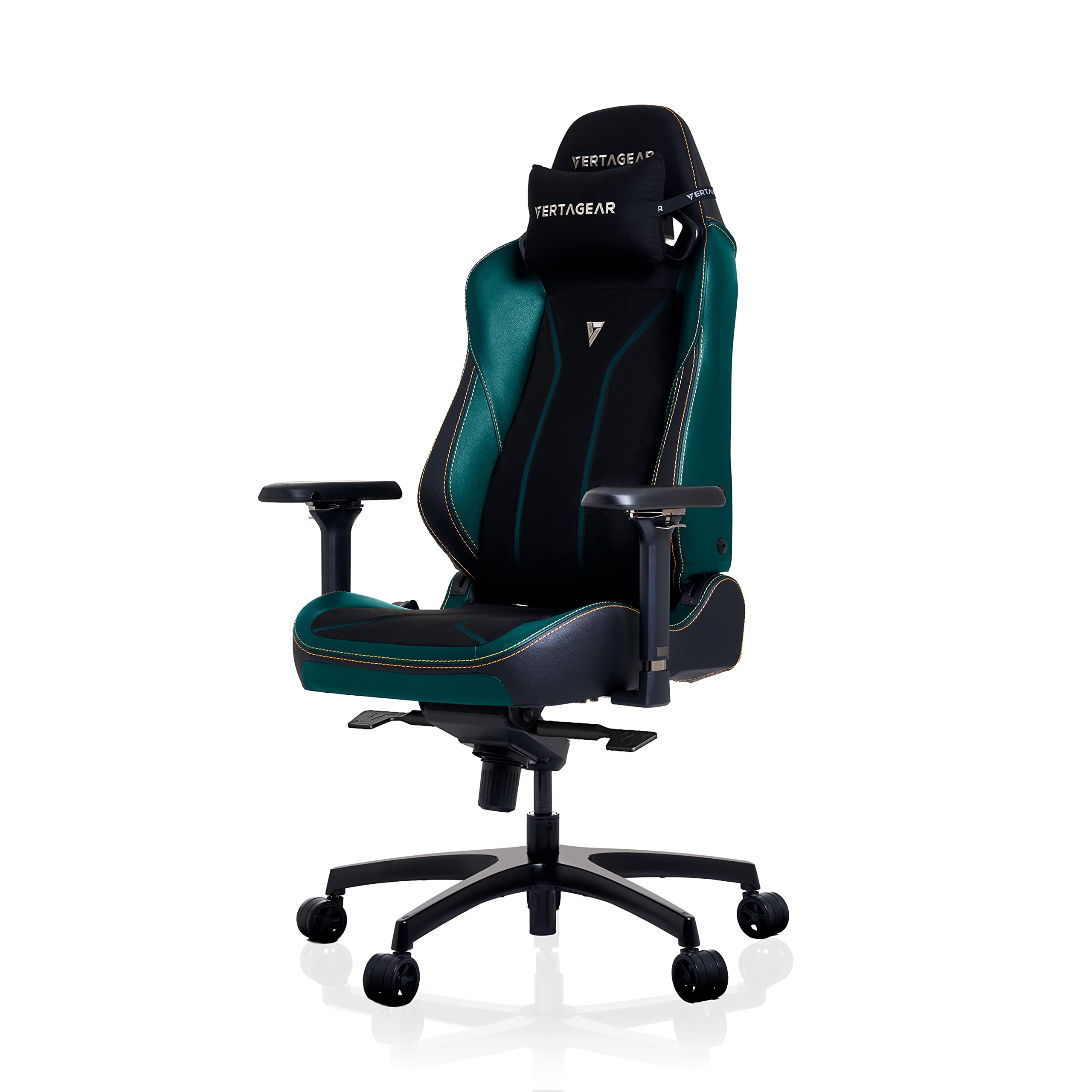 VERTAGEARSL5800 Ergonomic Large Gaming Chair Featuring ContourMax Lumbar & VertaAir Seat Systems - RGB LED Kits Upgradeable - Midnight Green