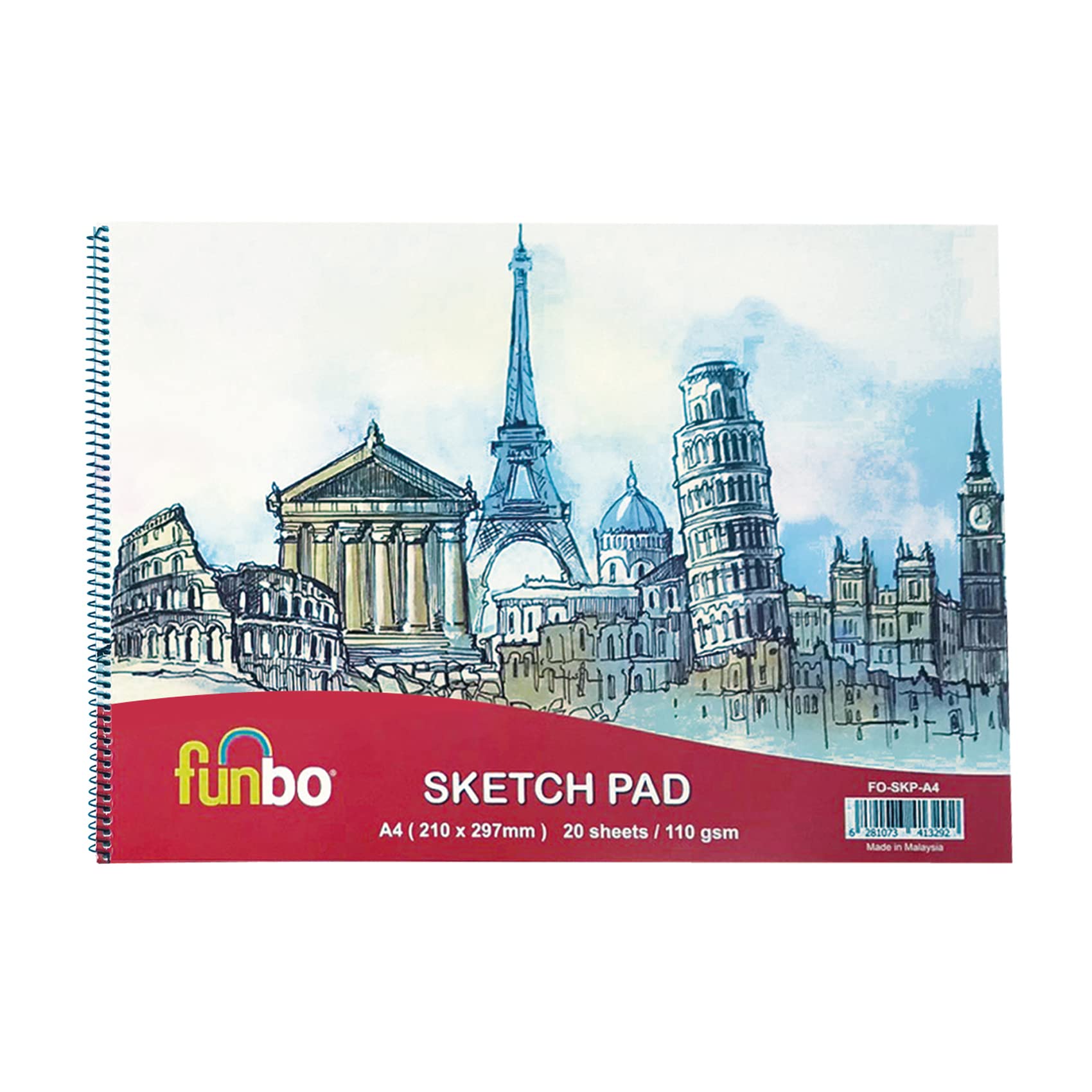 FUNBO SKETCH PAD A4 PACK OF 10, FO-SKP-A4