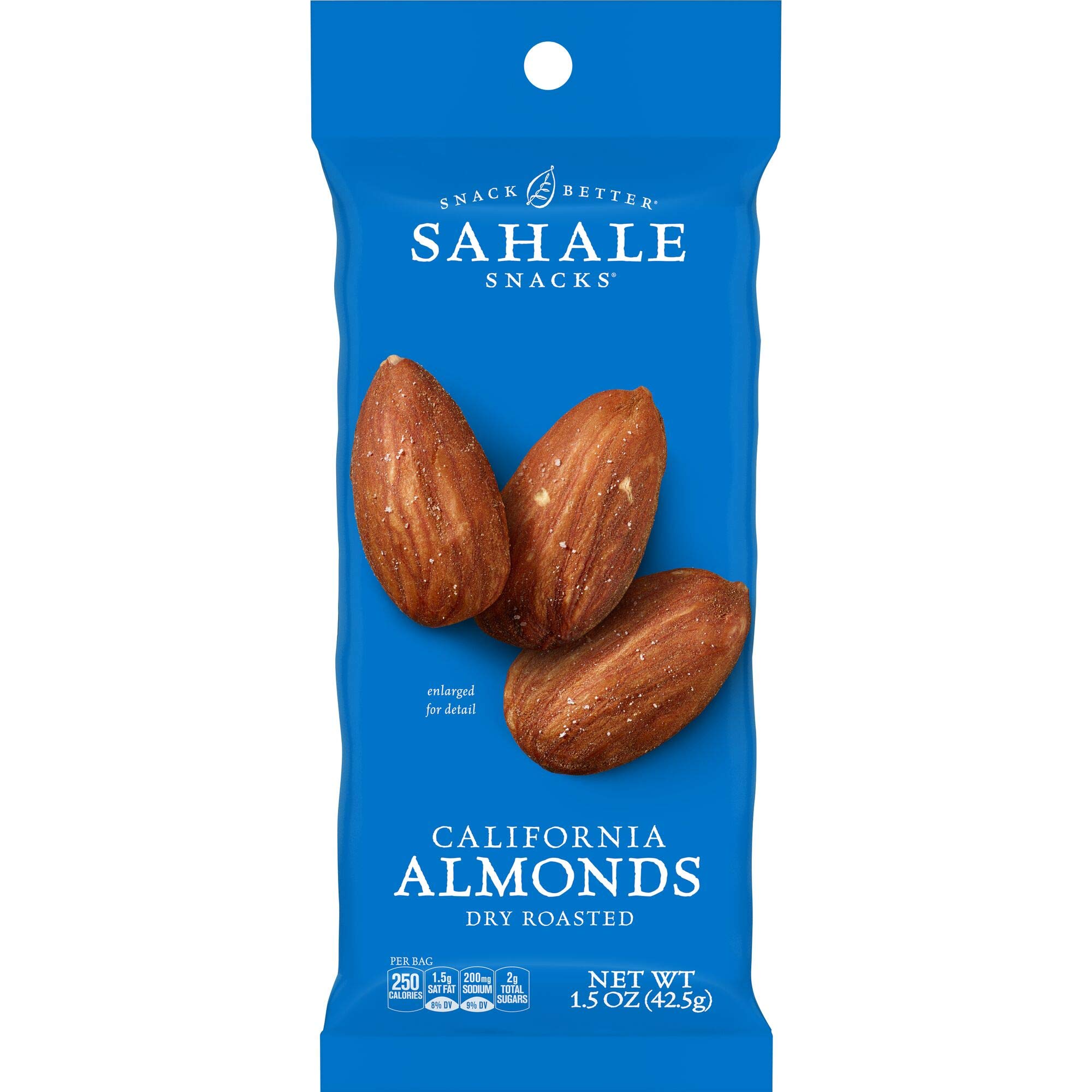 Sahale SnacksCalifornia Dry Roasted Almonds, 1.5 Ounces (Pack of 9)