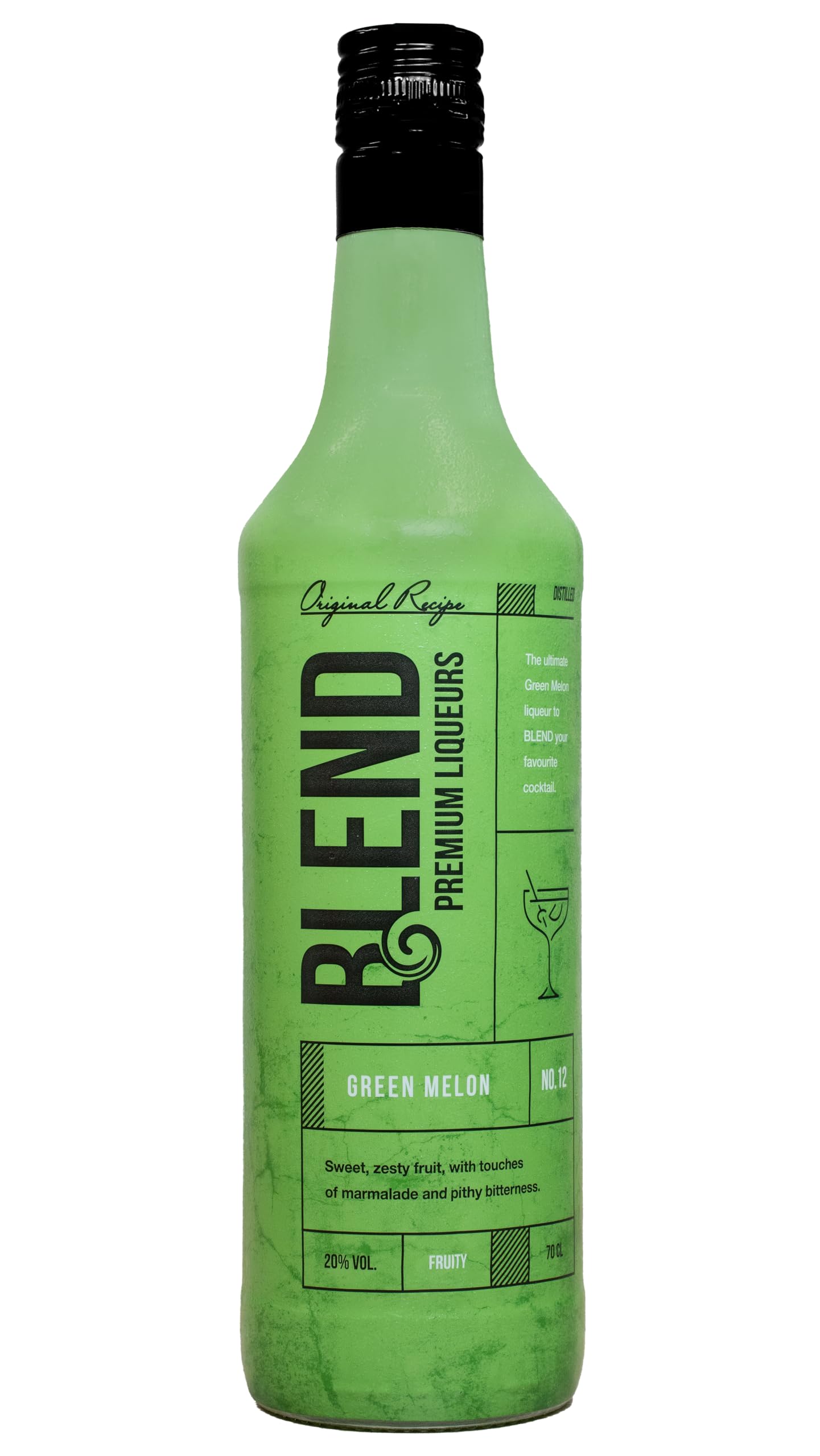 Blend Green Melon Liqueur | Perfect Ingredient for Japanese Slipper cocktails | 70 cl | 20% ABV