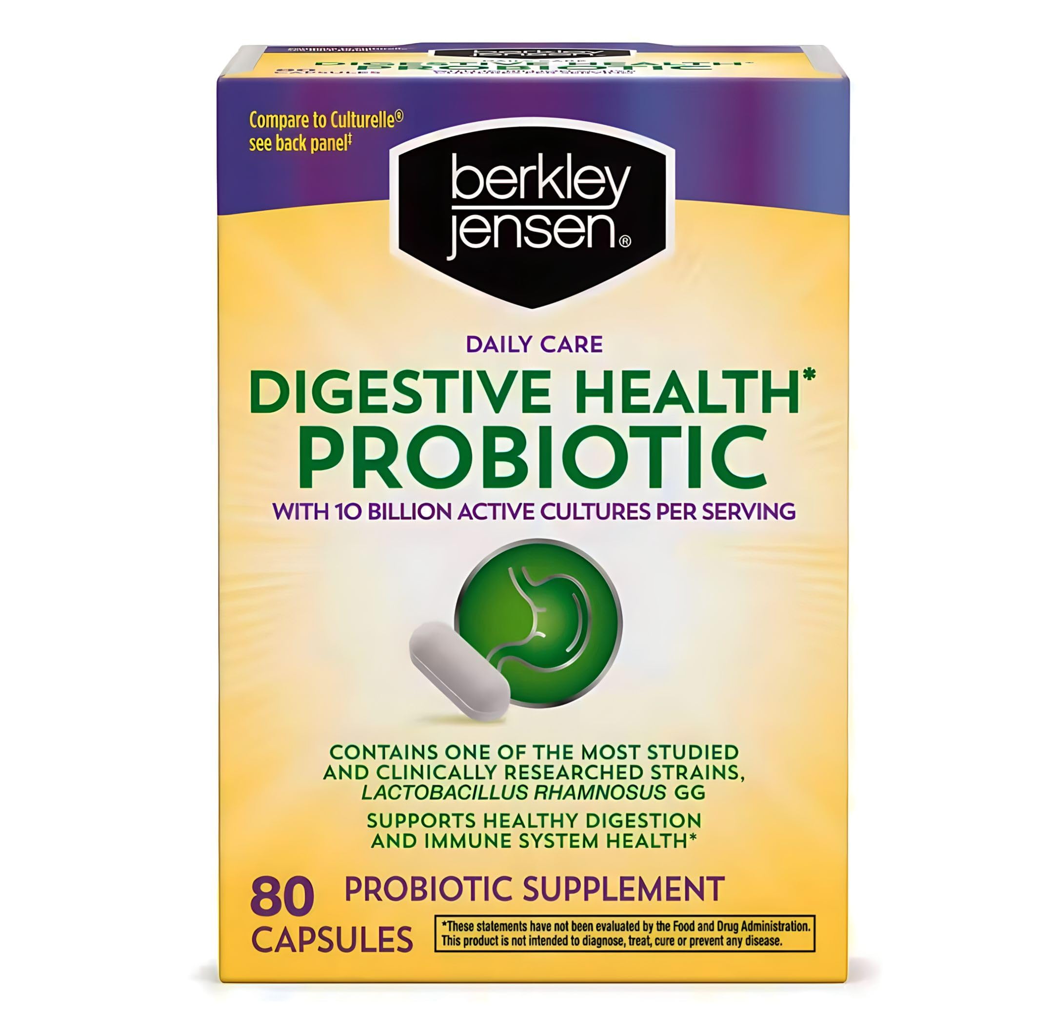 berkley jensenDaily Care Digestive Health Probiotic, 80 Capsules