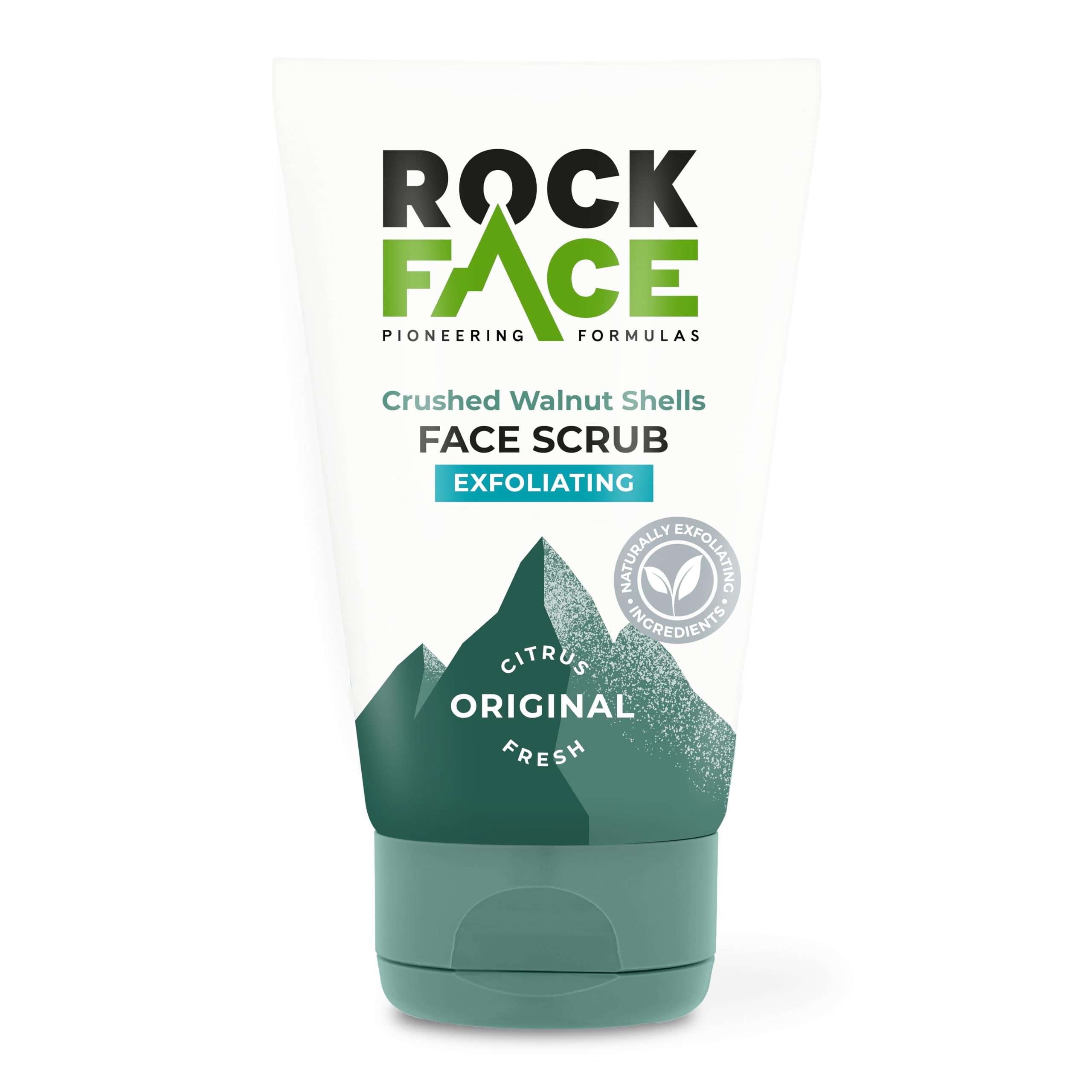 Rockface Exfoliating Face Scrub for Men 100ml | Everyday Face Scrub | Invigorates Tired Skin | Fresh Citrus | Smooth Skin