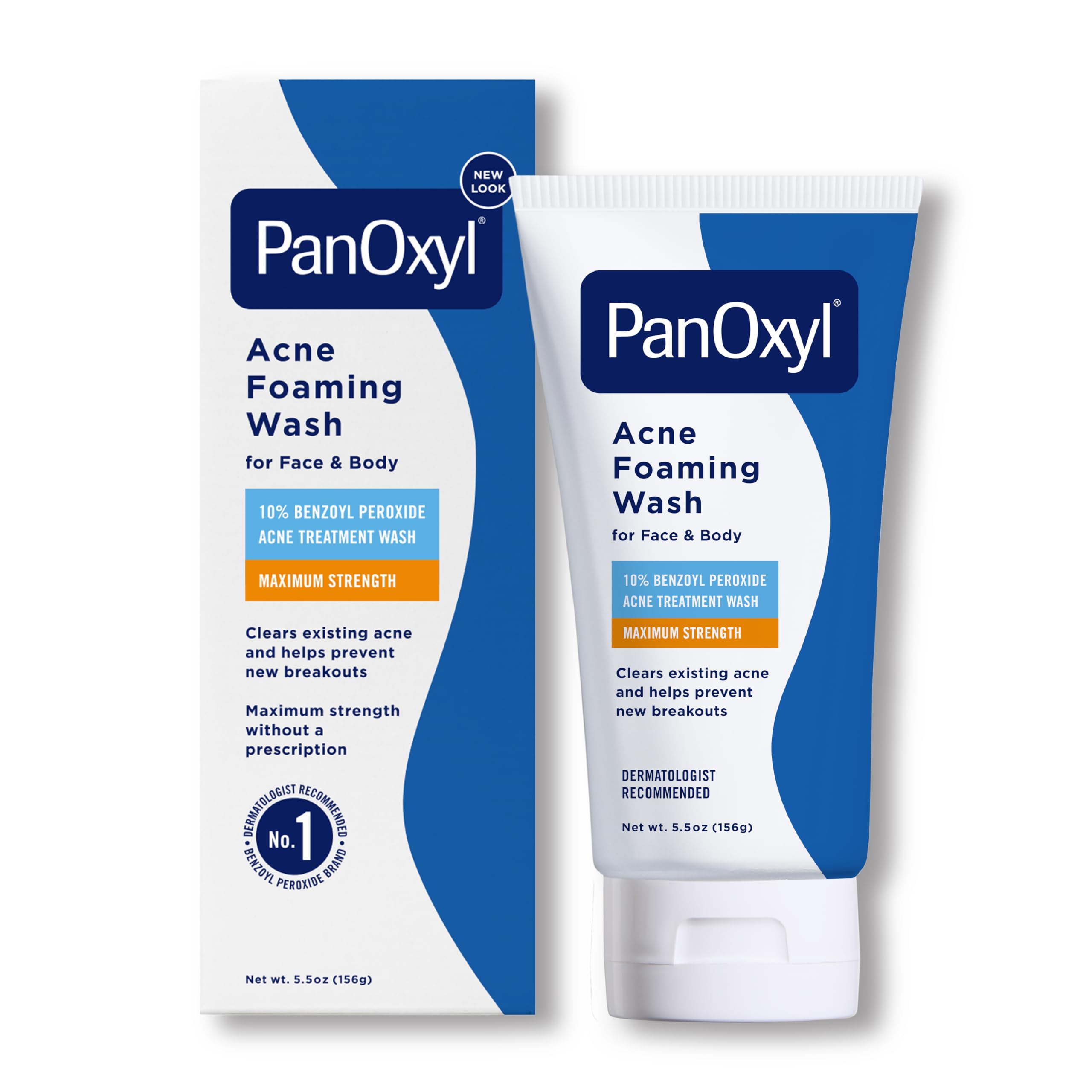 PanOxylAcne Foaming Wash Benzoyl Peroxide 10% Maximum Strength Antimicrobial, 5.5 Oz