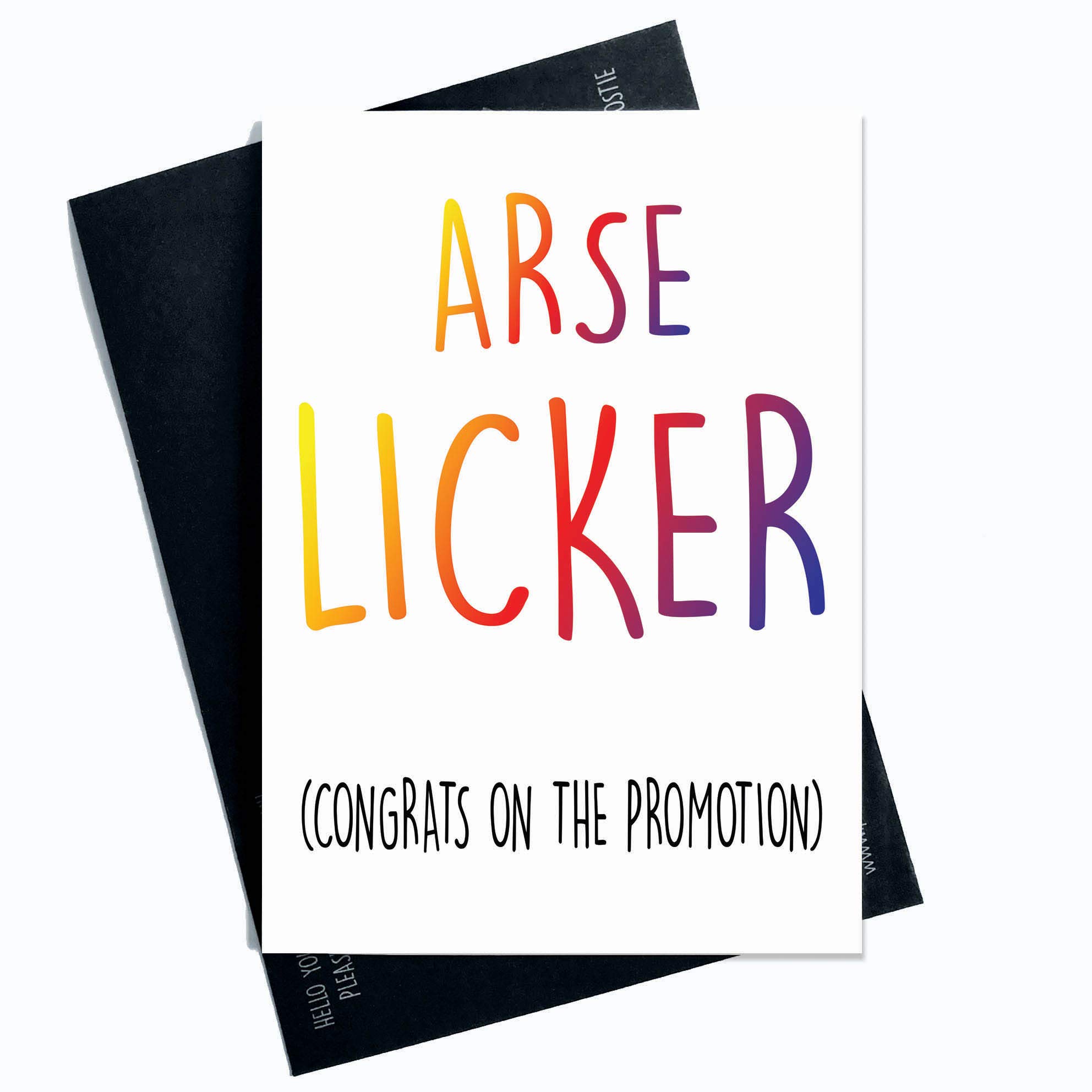 Promotion Card, Coworker Cards, Good Luck Congrats New Job Promotion Colleague Leaving Goodbye Leaving Job Funny Card Arse Licker Cards PC70