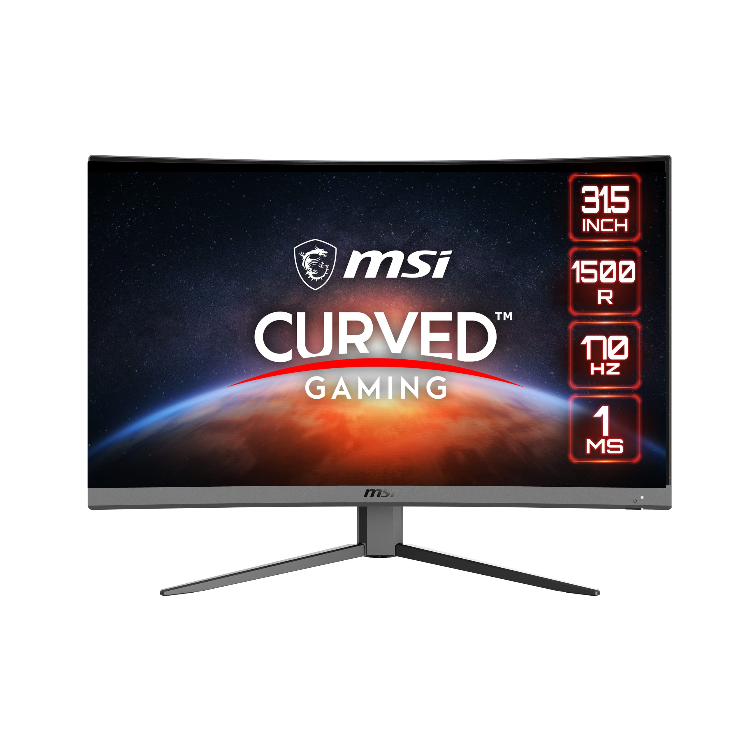 MSI G32Cq4 E2 31.5 Inch Wqhd (2560 X 1440Px) 170Hz 1Ms AMD Freesync Premium Anti Flicker Low Blue Light HDR Ready Curved Gaming LED Monitor