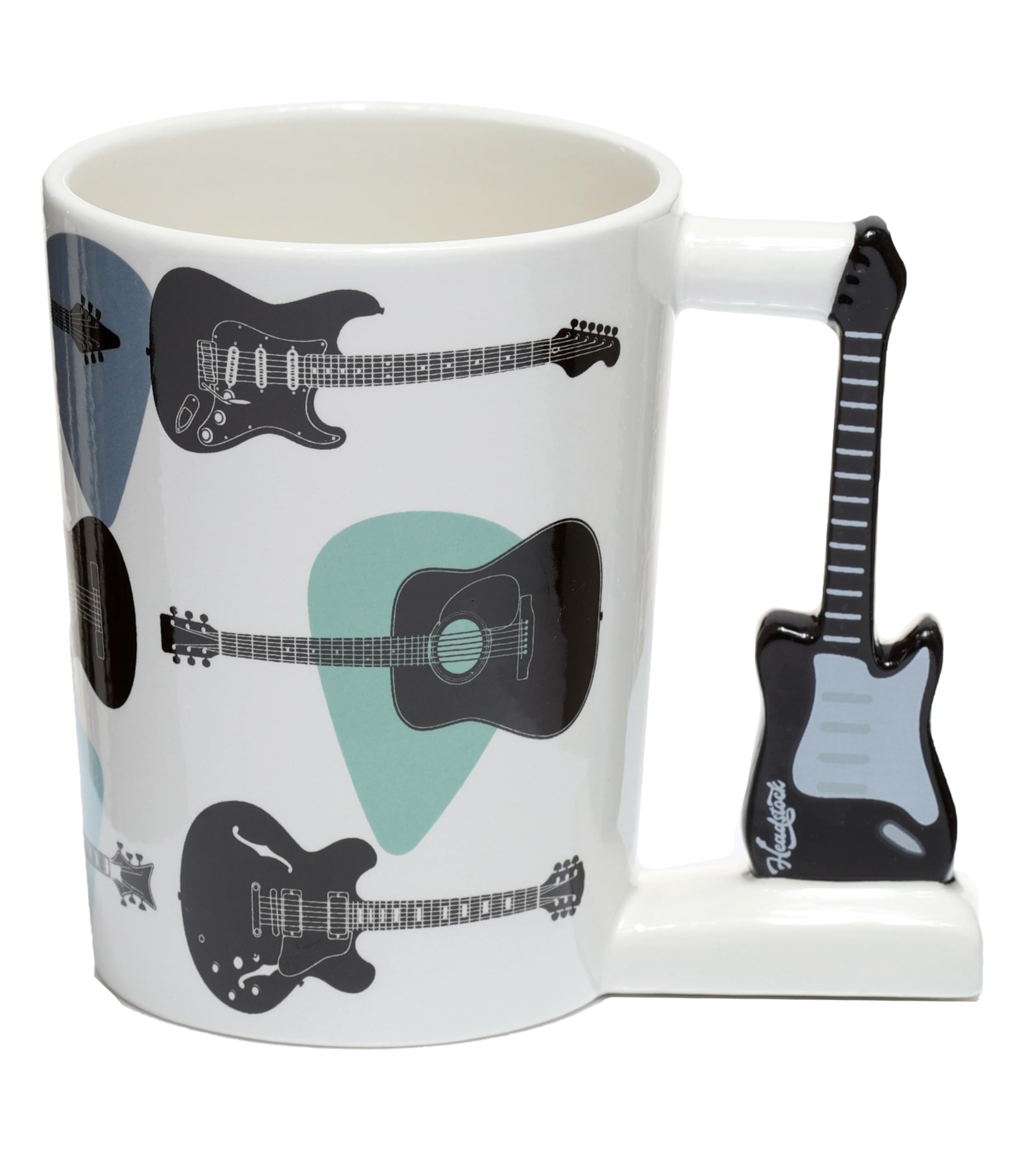 PuckatorKeramik-Kaffeetasse in Gitarrenform, lebensmittelecht, dekorative Geschenk-Box, Zuhause, Küche, Büro, Tee, Kaffee, heiße Schokolade