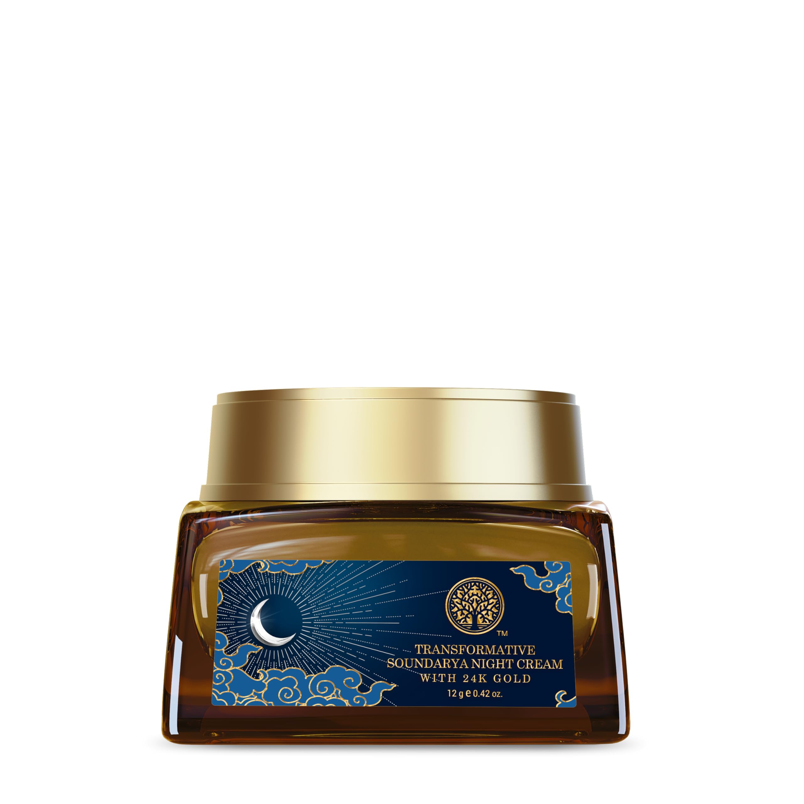 Forest Essentials Soundarya Anti Ageing Night Cream with Real 24K Gold | For Dry & Dehydrated Skin | With Bakuchiol & Hyaluronic Acid | Moisturising and Hydrating