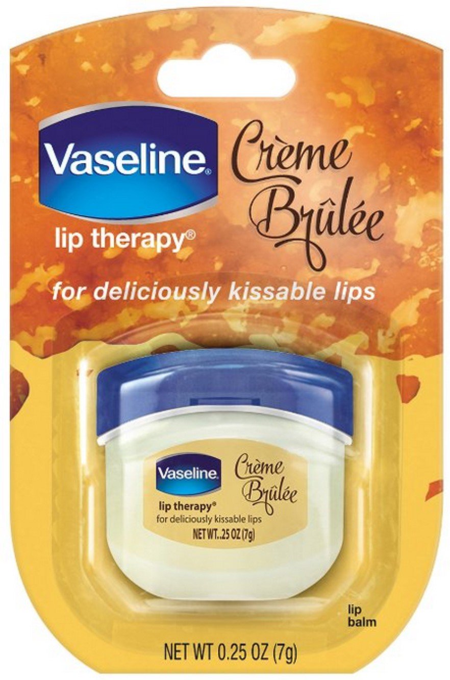 Vaseline Lip Therapy Lip Balm, Creme Brulee 0.25 Oz, 1 Count, Yellow