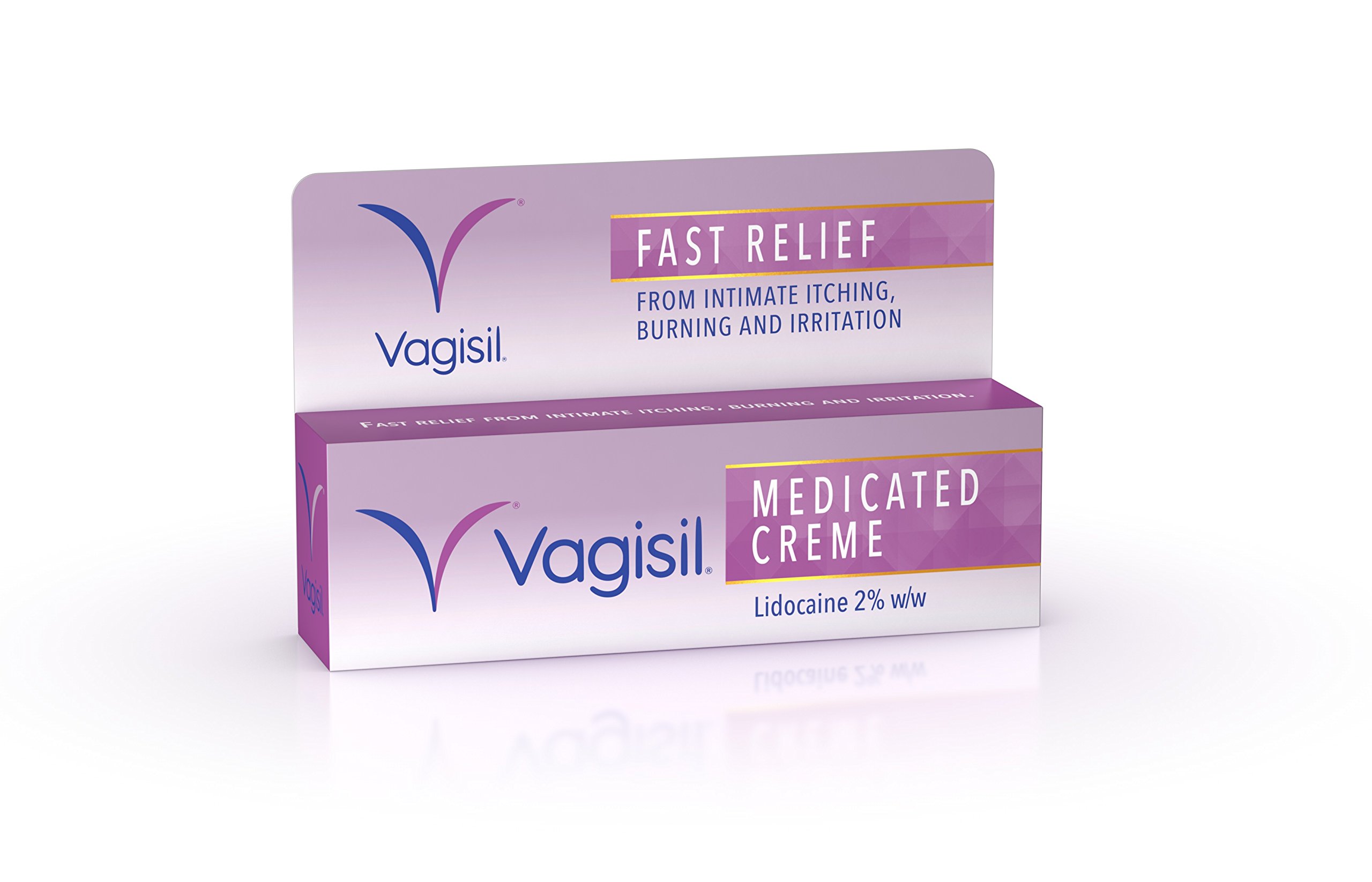 VAGISIL Medicated Creme For Women with Lidocaine, Fast Relief from Intimate Itch, Burning & Irritation, Non-Staining & Non-Greasy Anaesthetic Formula, Medicated Cream, 30 g ( Pack of 1)