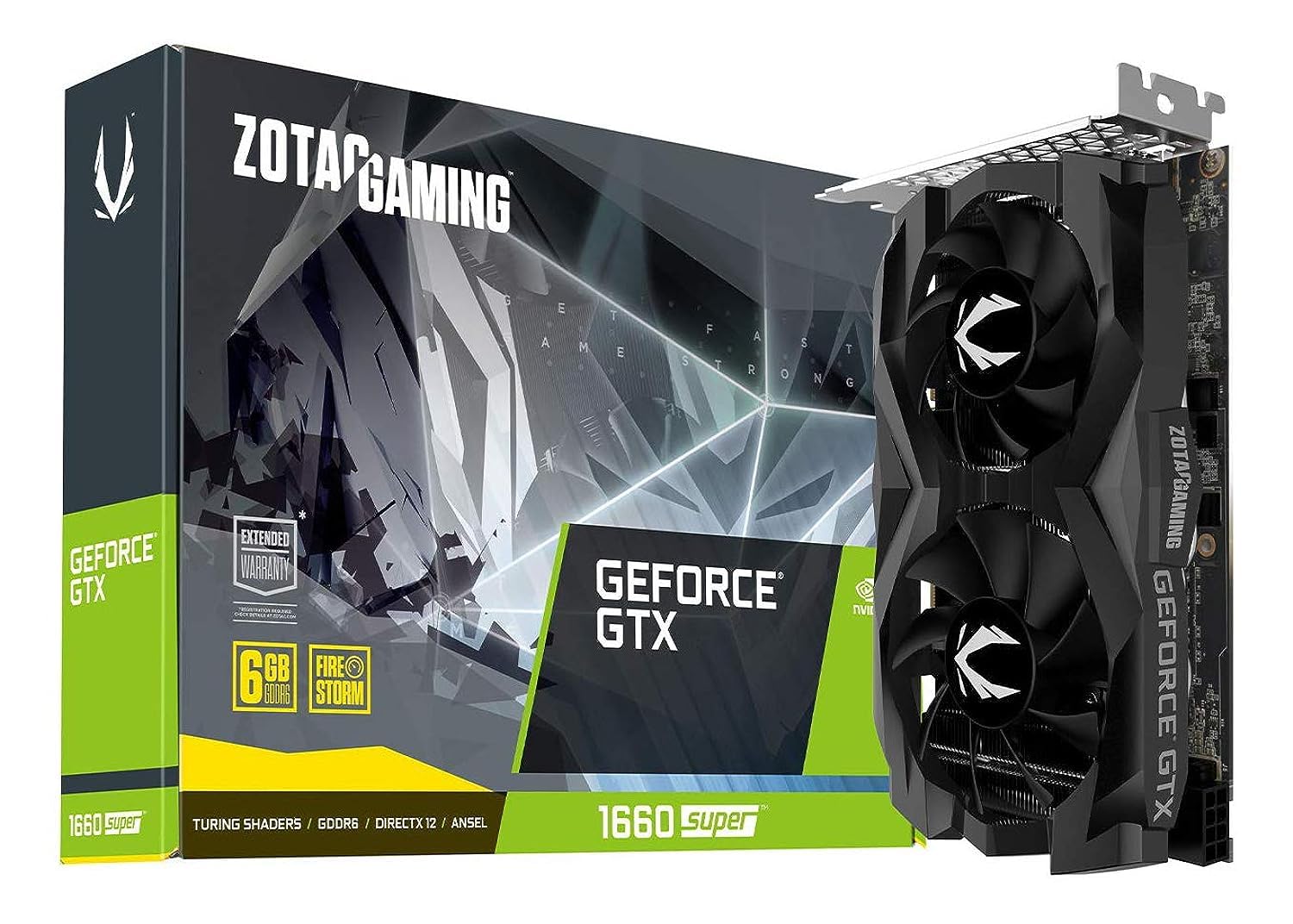 ZOTACGaming GeForce GTX 1660 Super 6GB GDDR6 192 bit Gaming Graphics Card, Super Compact, ZT T16620F 10L, Geforce GTX 1660 SUPER TWIN FAN, GTX 1660 Super - 6 GB (gddr6)