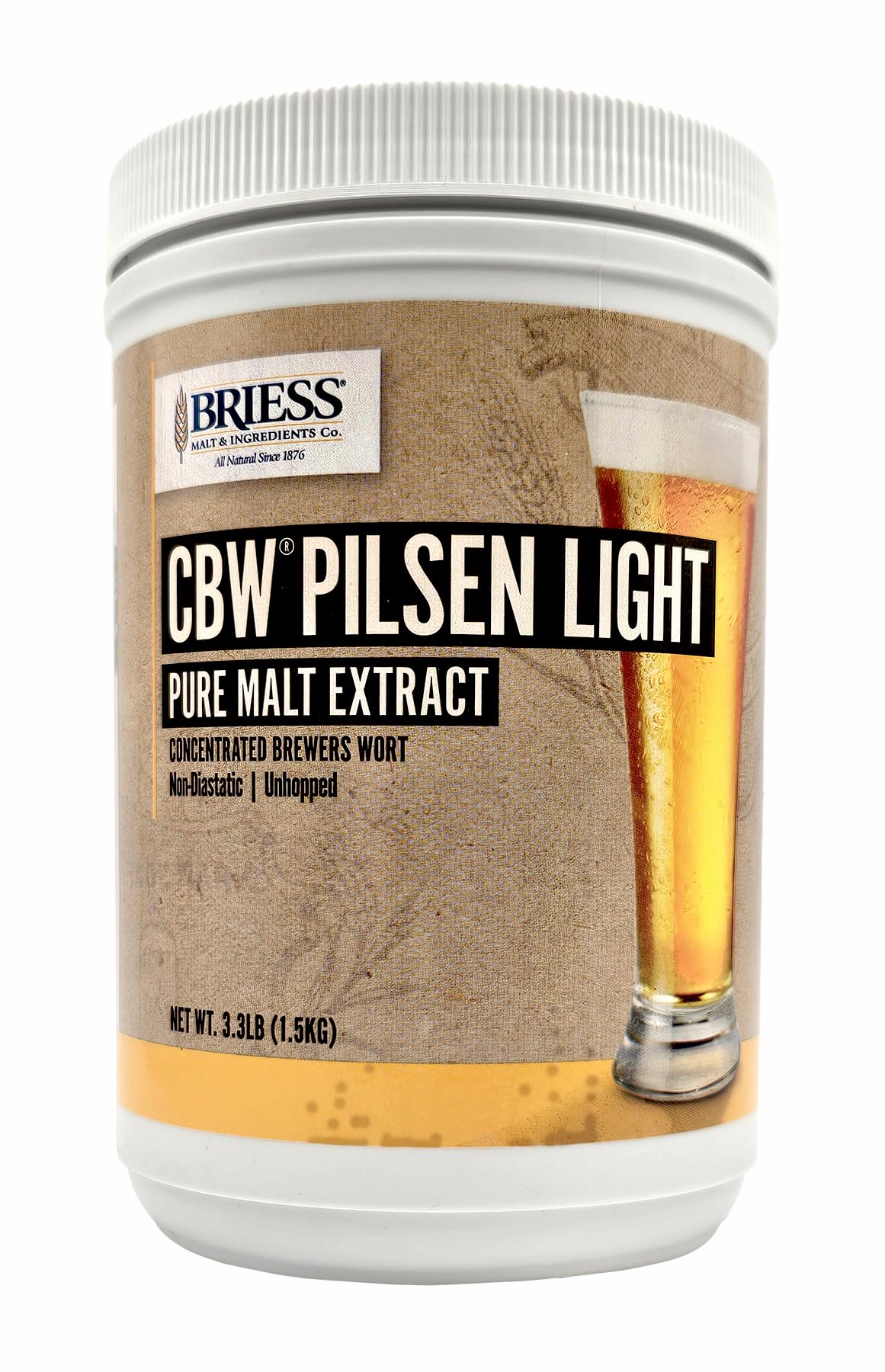 Briess G2-297W-9HJ2 Pilsen Light (3.3 lb) Liquid Malt Extract