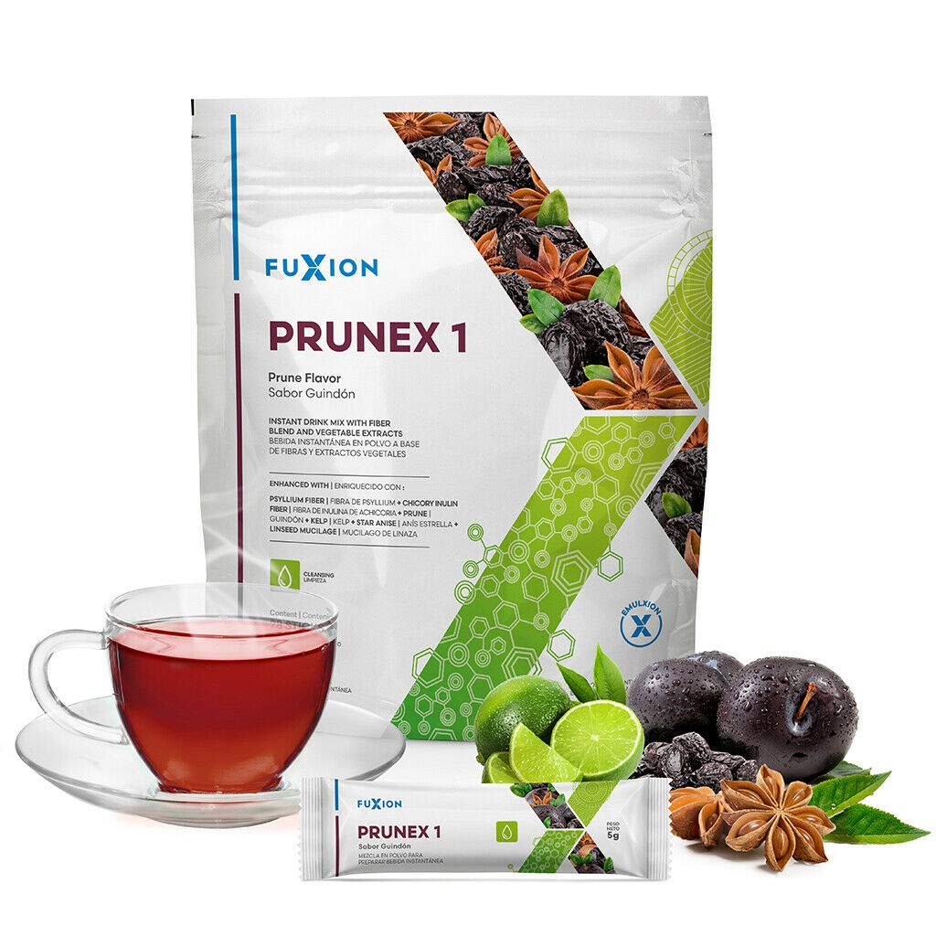 FuXion Prunex 1,Colon Cleanse Detox Prune Flavor Tea, Have an Adequate Intestinal Transit(Prunex 1, 28 Sticks)