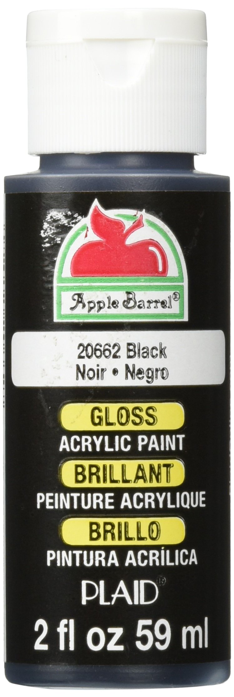 Apple Barrel Gloss Acrylic Paint in Assorted Colors (2-Ounce), 20662 Black