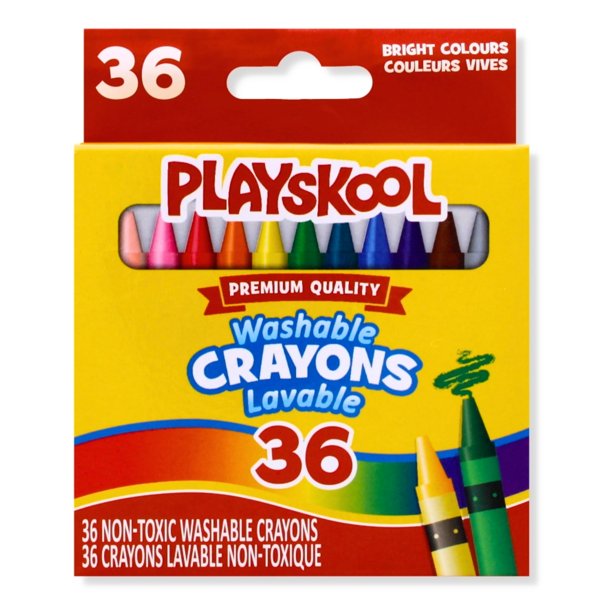 PlayskoolPremium Multicolour Washable Crayons - Pack of 36